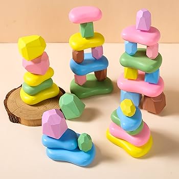 Amazon | Promise Babe 木のおもちゃ カラフル 34個豪華セット