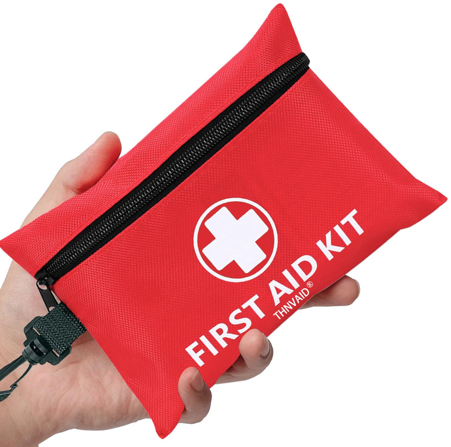 Mini First Aid Kit - 147 Piece Small First Aid Kit,with Rotatable Buckle Ideal for Cars, Schools, Sports, Homes, Travel, Camping, Hiking