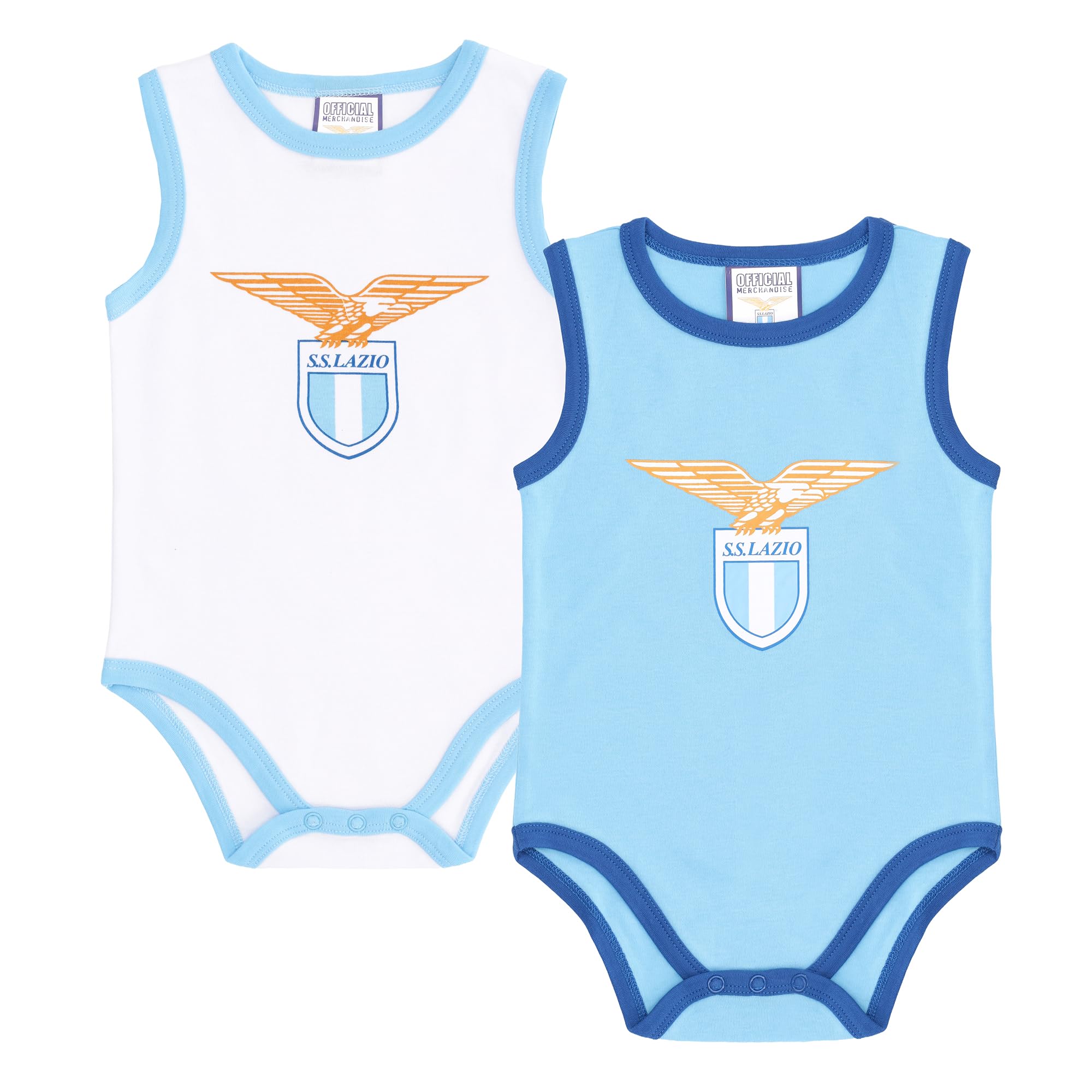 SS Lazio Set 2 body canottiera neonato, Prodotto Ufficiale