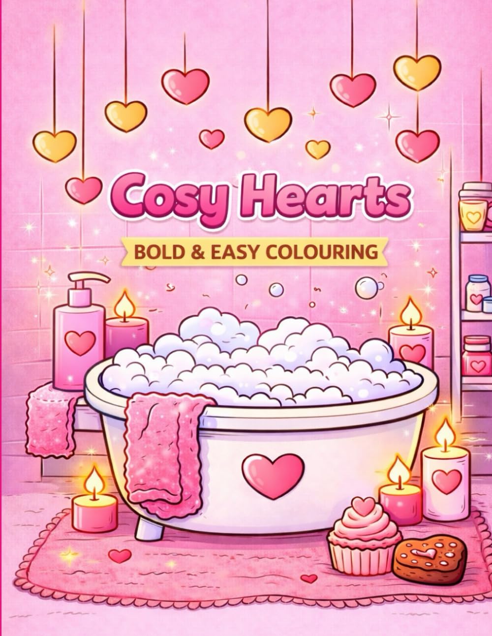 Cosy Hearts: Bold & Easy Colouring Pages for Relaxation, Self-Care & Creative Calm