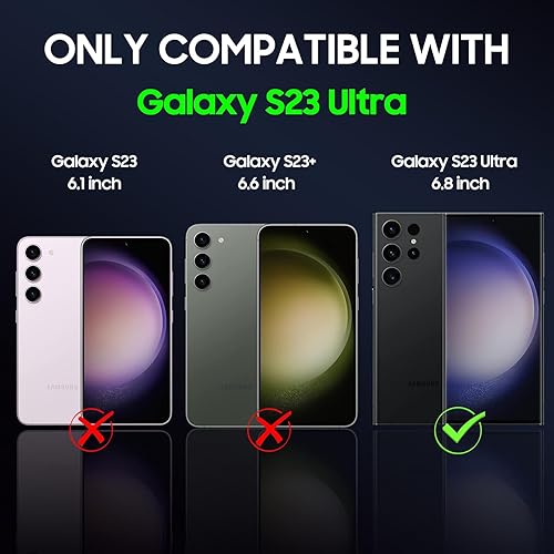 Miniatura 2 de Vizvera Paquete de 3 protectores de pantalla de TPU para Galaxy S23 Ultra + 2 protectores de lente de cámara S23 Ultra transparente de alta