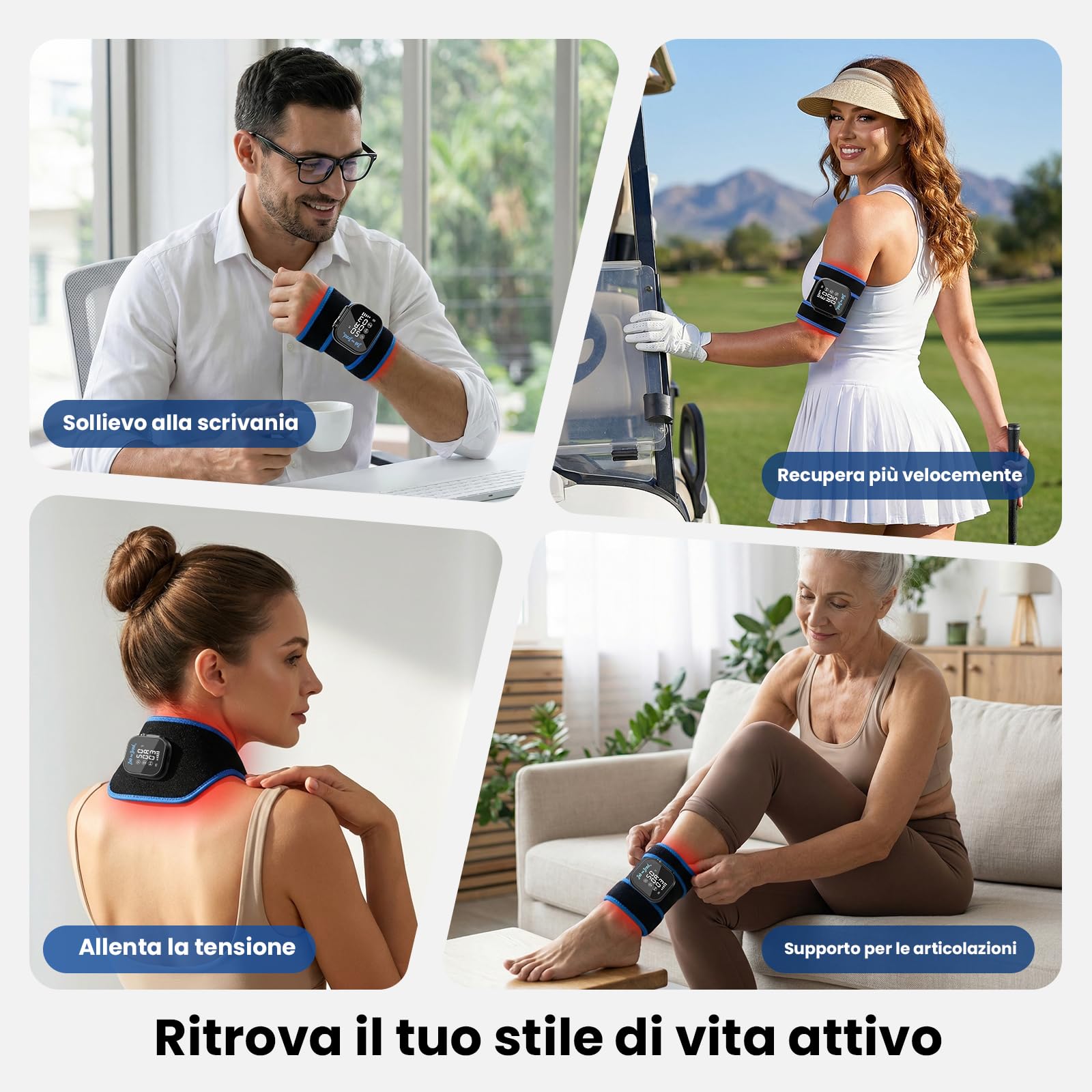 BOB AND BRAD TheraHeat Massaggiatore da Polso con Calore e Luce Rossa