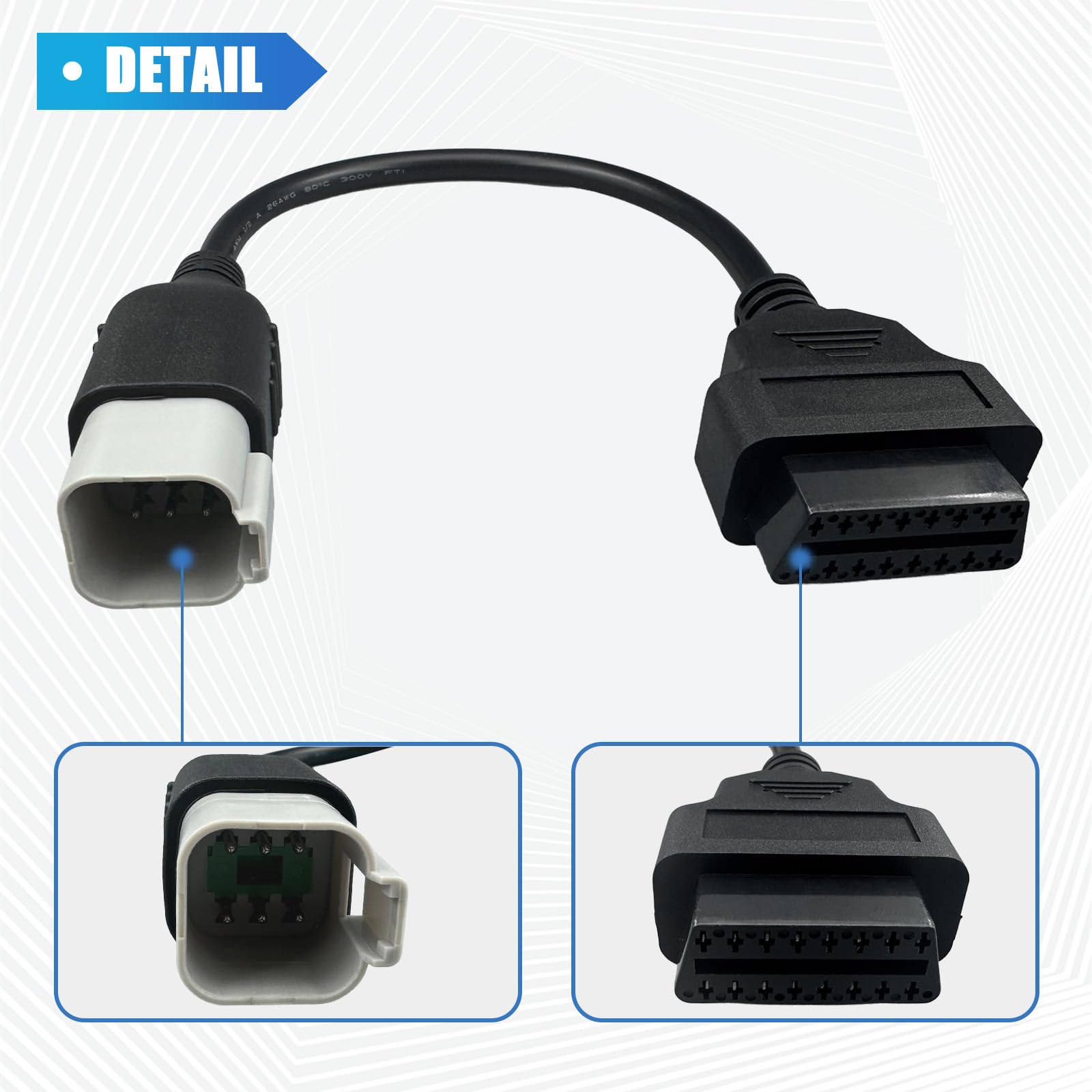 Amazon.com: VZG OBD2 Adapter for BRP 6pin to 16pin Motorcycle OBD