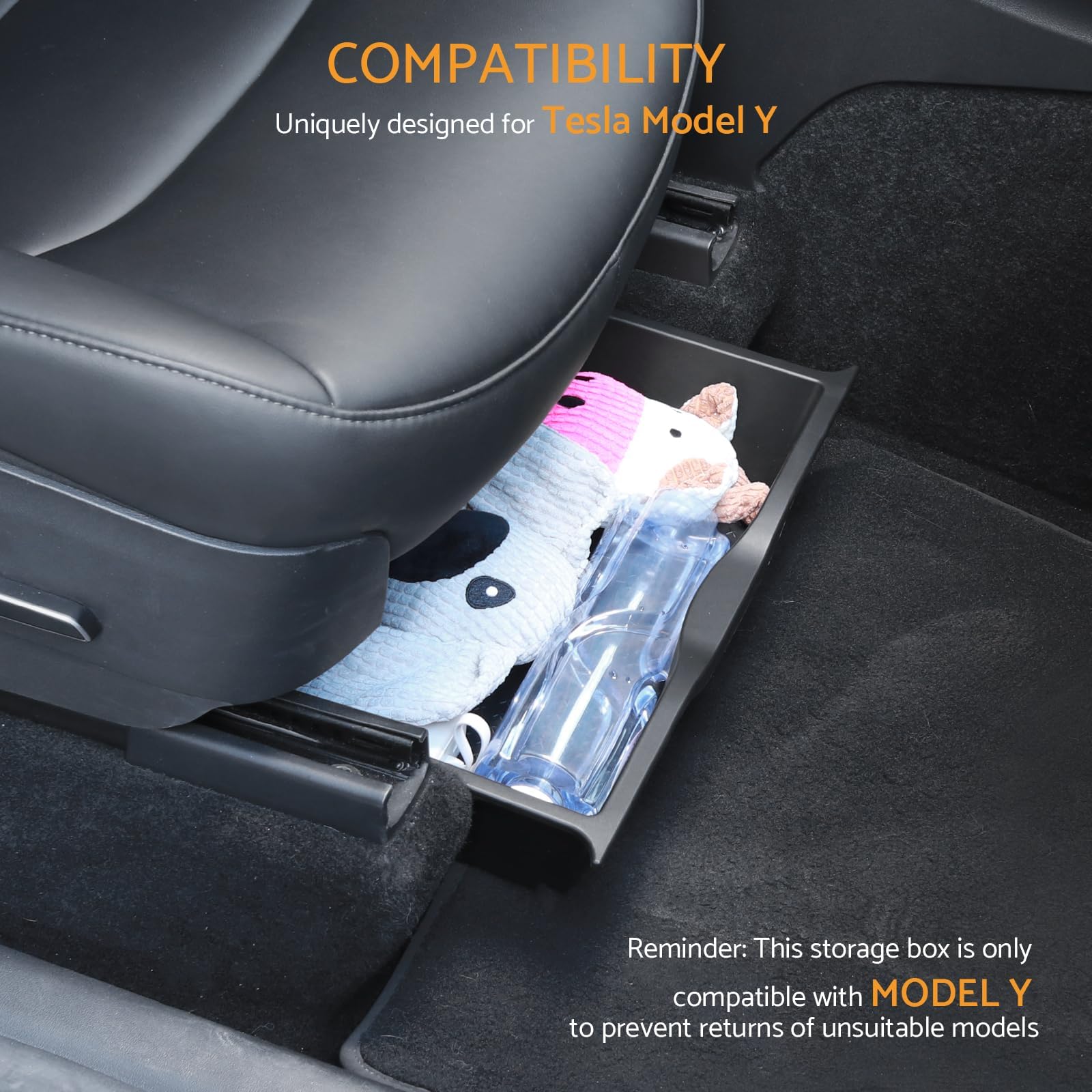 2PCS Model Y Für Tesla Sitz Organizer Box Rutschfeste Vordersitze Langlebiges Autozubehör Aufbewahrungsbox TPE-Material Hohe Temperaturbeständigkeit Zum Auto Ordentlich