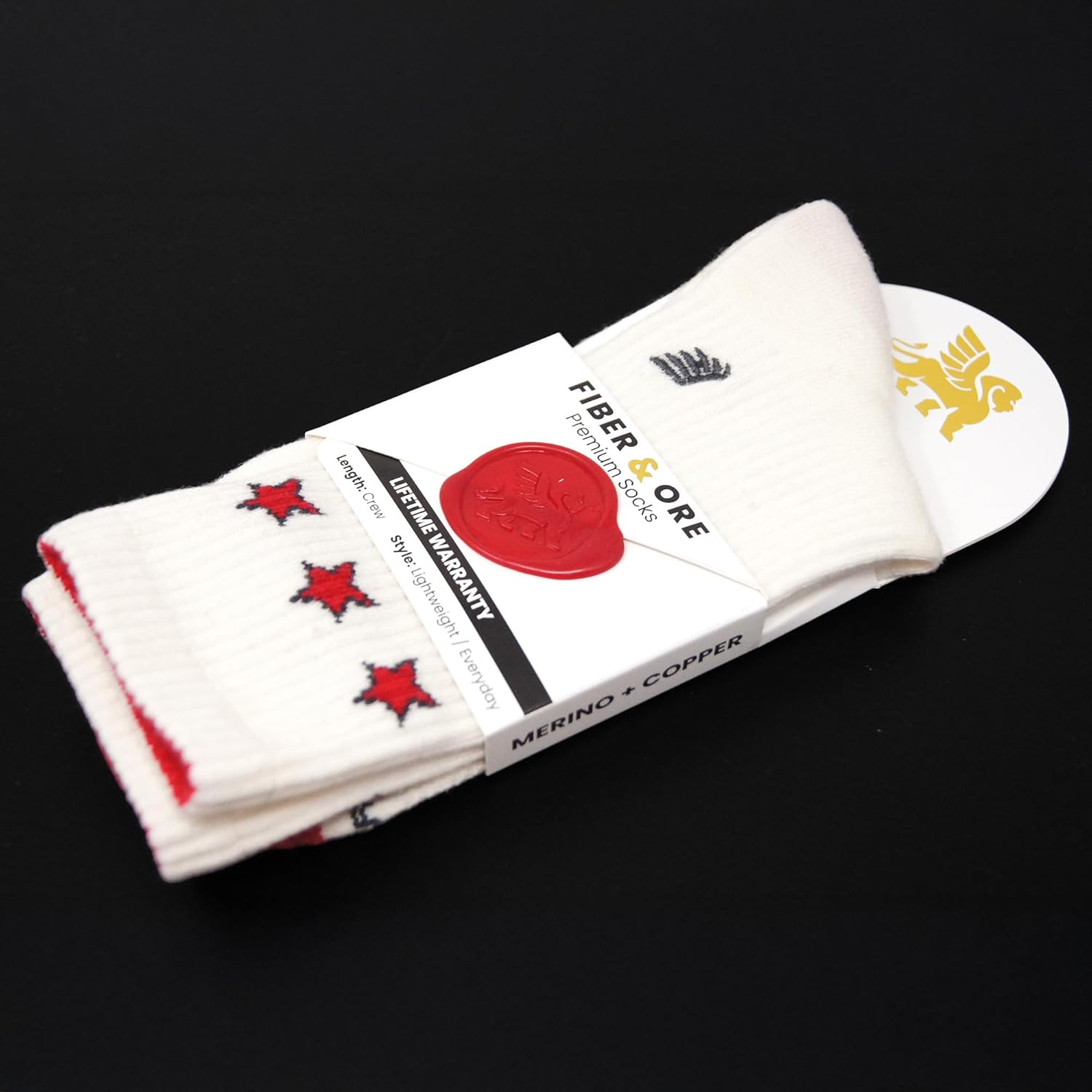Fiber & Ore The Starstruck Bundle: Rock Star, Stars & Stripes, and Lone Star | Anti-Odor Merino Wool Hiking Socks for Men