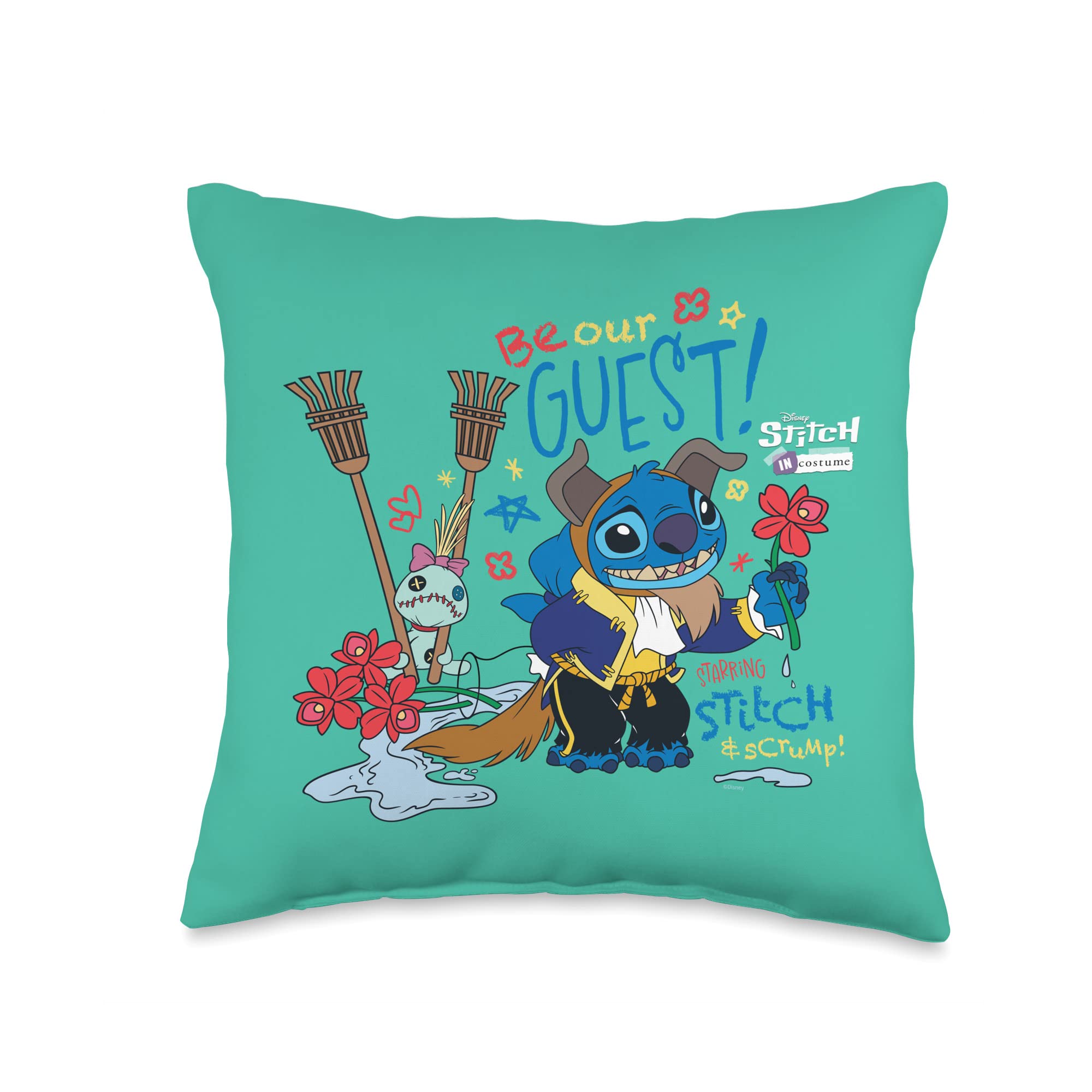 Coussin de canapé Stitch déguisé en Bête Disney pour décoration de chambre