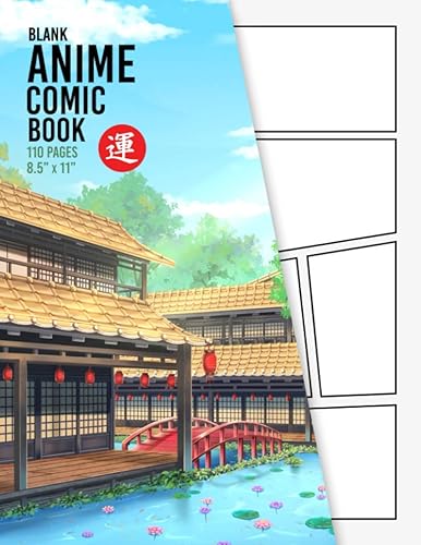 Blank Anime Comic Book: Draw Your Own Manga &amp; Anime Sketchbook - 110 Pages - Over 20 Different Templates - 8.5" x 11" (Anime Drawing Supplies)