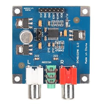 DAC Decoder Board I2S Input 32bit 384K e with 3.5mm Headphone Output Digital Audio for Power Amplifier BoardDAC eI2S eDAC Stereo