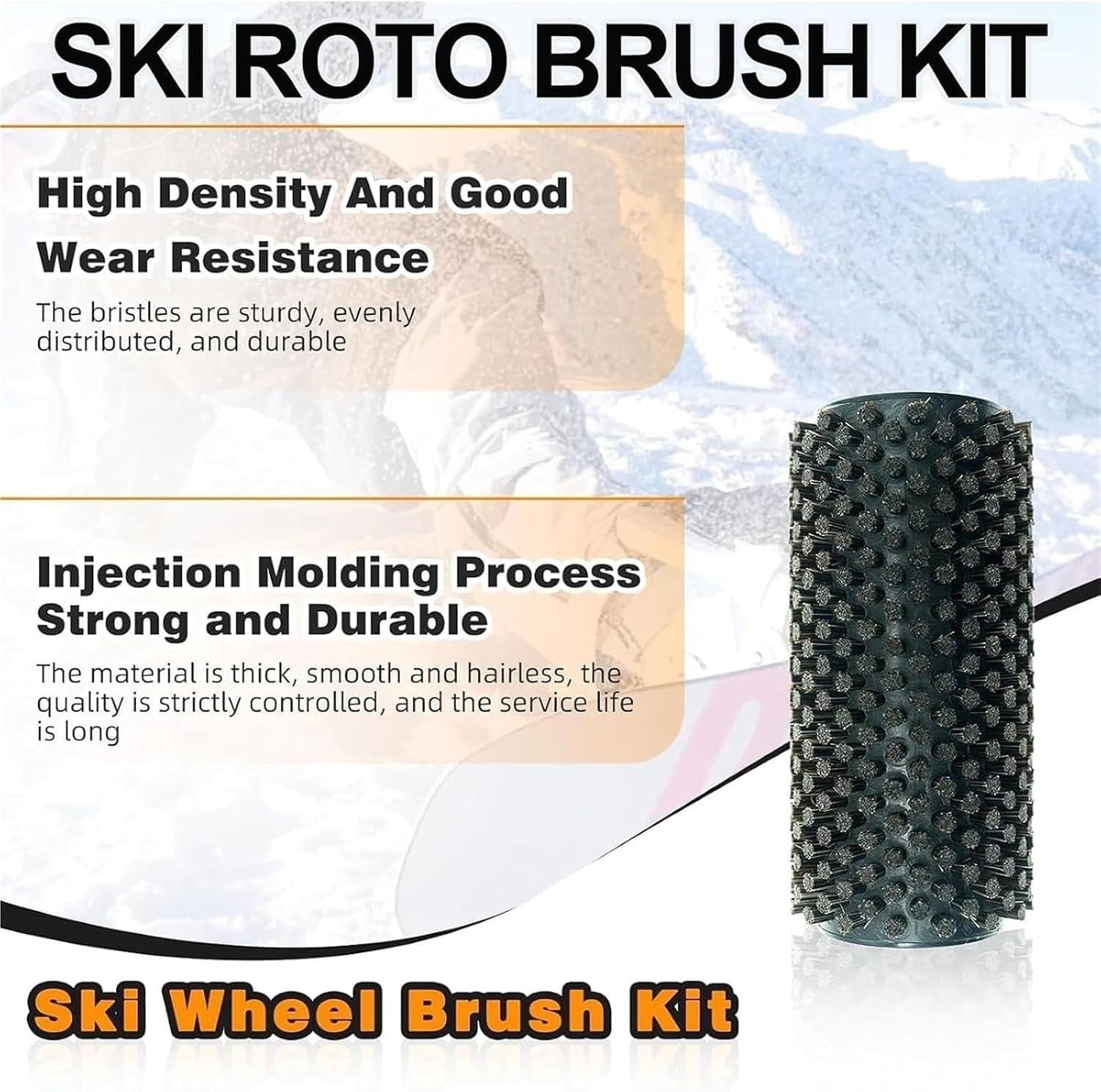 Kit de brosse Roto de Ski, axe de poignée de brosse Roto 150mm/200mm/300mm