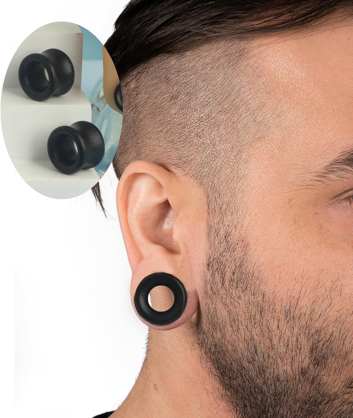 TIANCI FBYJS 3 Pairs Gauges For Ears Wood Saddle Fit Solid Organic Earrings Plug Gauges Double Flared Wooden Ear Tunnels Stretcher Punk Piercing