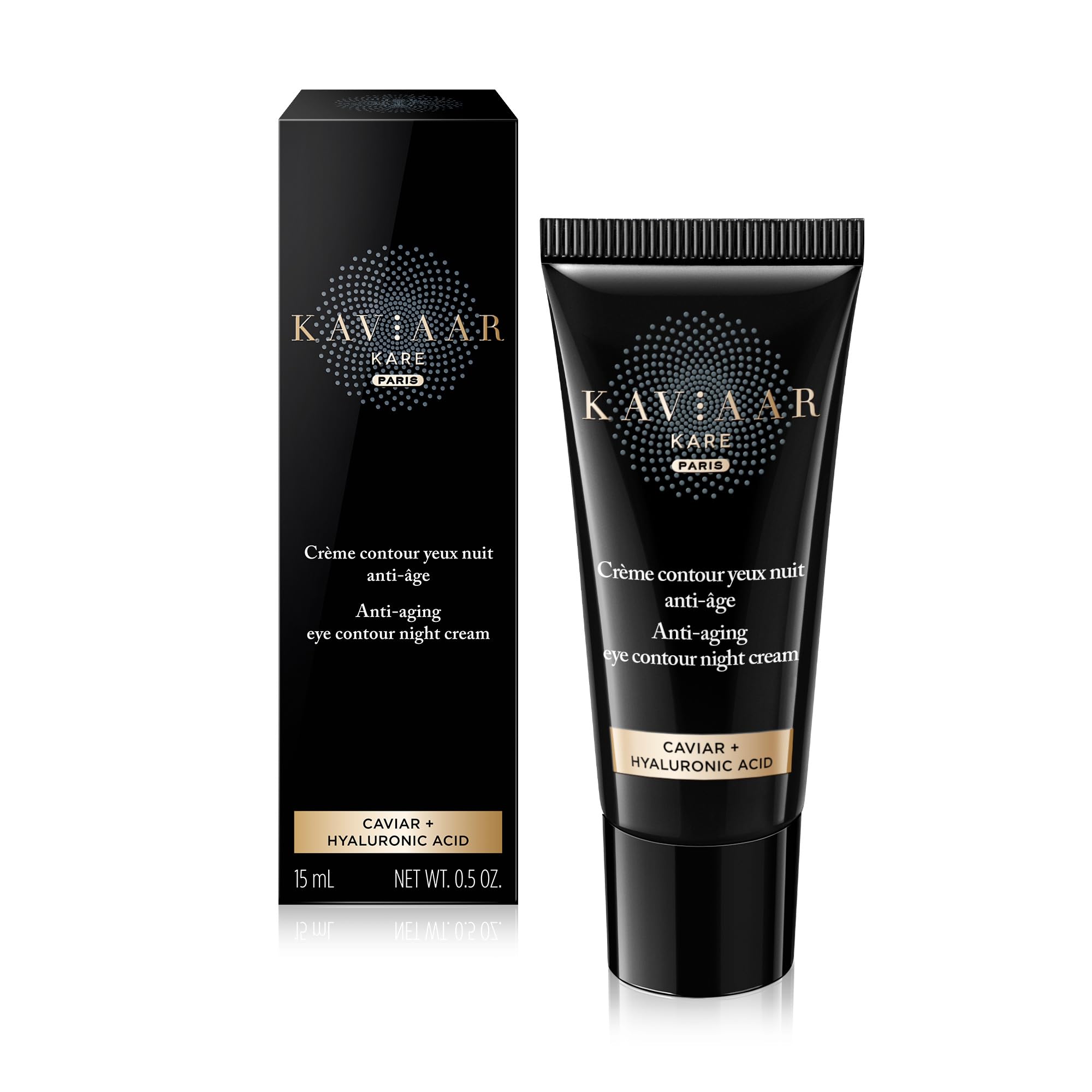 Crema notte contorno occhi antietà - Caviale + Acido Ialuronico - 15 ml
