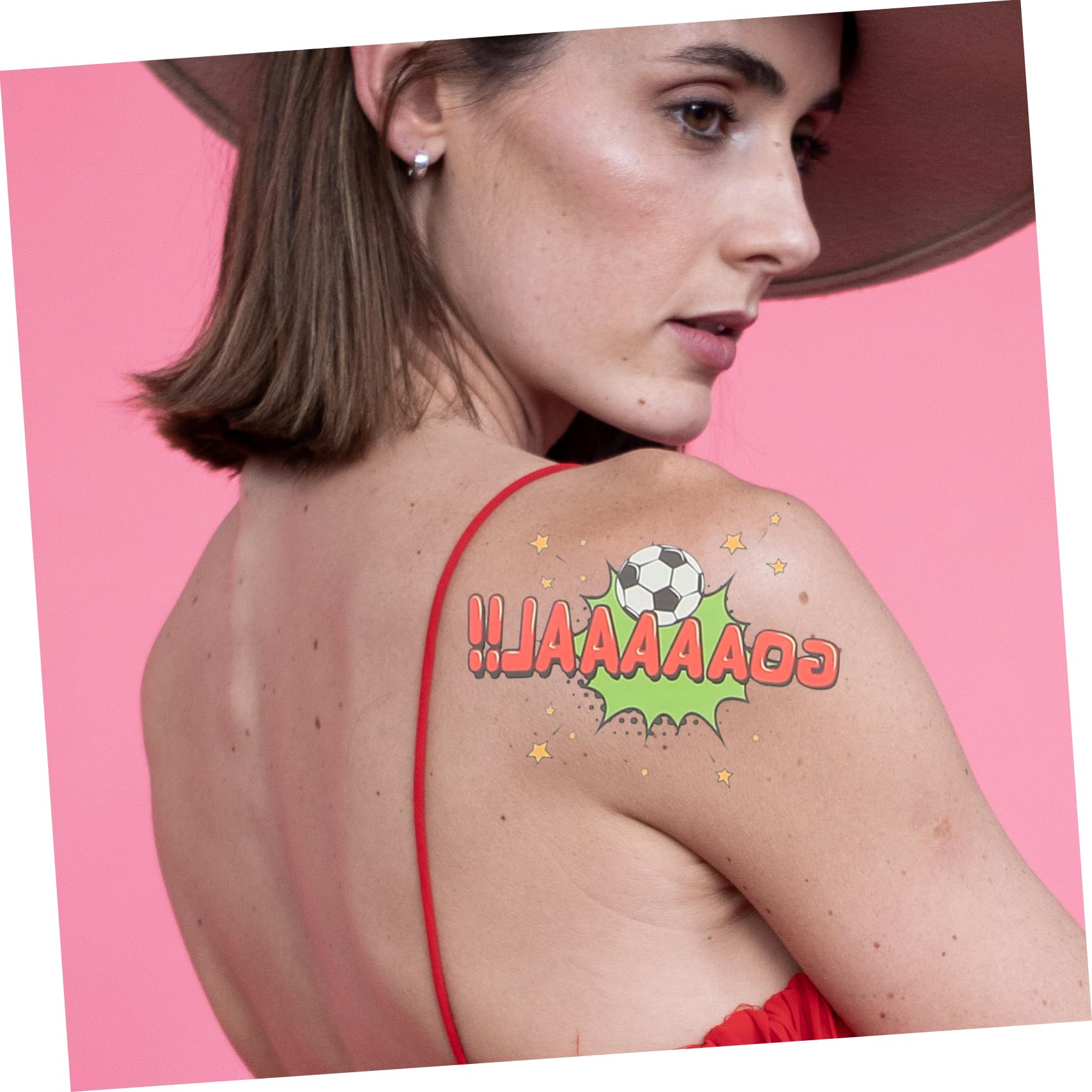 Healvian 5piezas Tatuajes Temporales De Fútbol De Pegatinas De Carácter Divertido Para Fiestas Decoraciones De Cumpleaños y Eventos Deportivos Atractivos y Fáciles De Aplicar