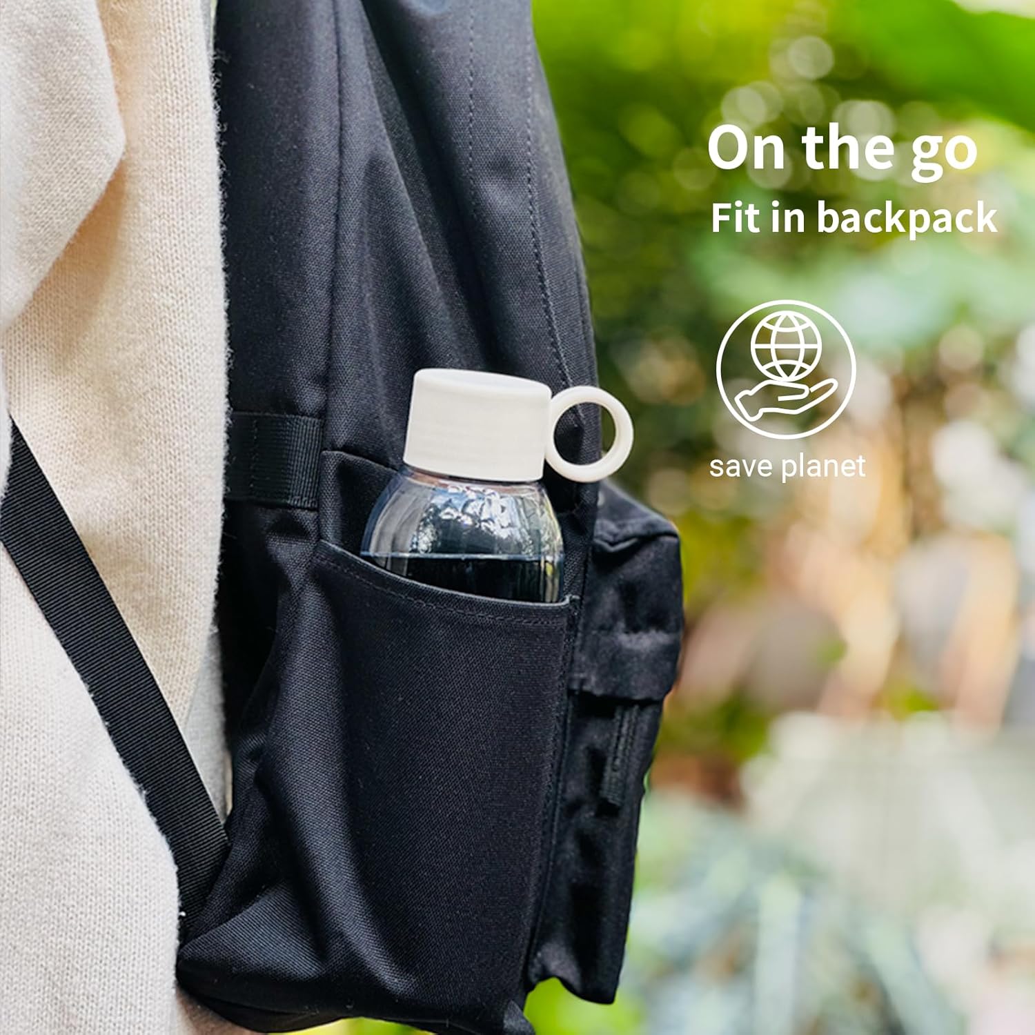 emoi 15oz Kids Water Bottle, Clear Reusable Leak Proof BPA-Free Water Bottles for Boys Girls Men Women Ideal Size for School Travel Hiking Gym Office Ideal for Daily Hydration/White - Image 9