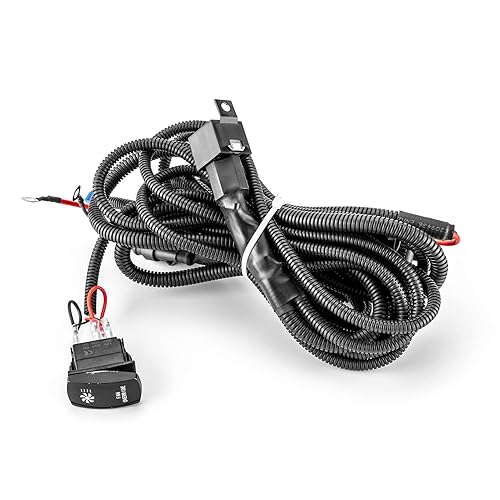 Miniatura 34 de WeiSen Arnés de cableado para señal de giro UTV con interruptor basculante, fusible de relé intermitente, 20 AWG 2 cables 12V/24V, kit de cableado