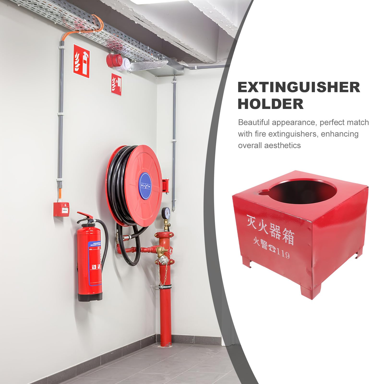 NOLITOY Soporte para Montaje o en de para de Capacidad Extintor Hierro Incendios Seguro 2-4kg, Base Resistente y Duradera Vehículo Instalaciones