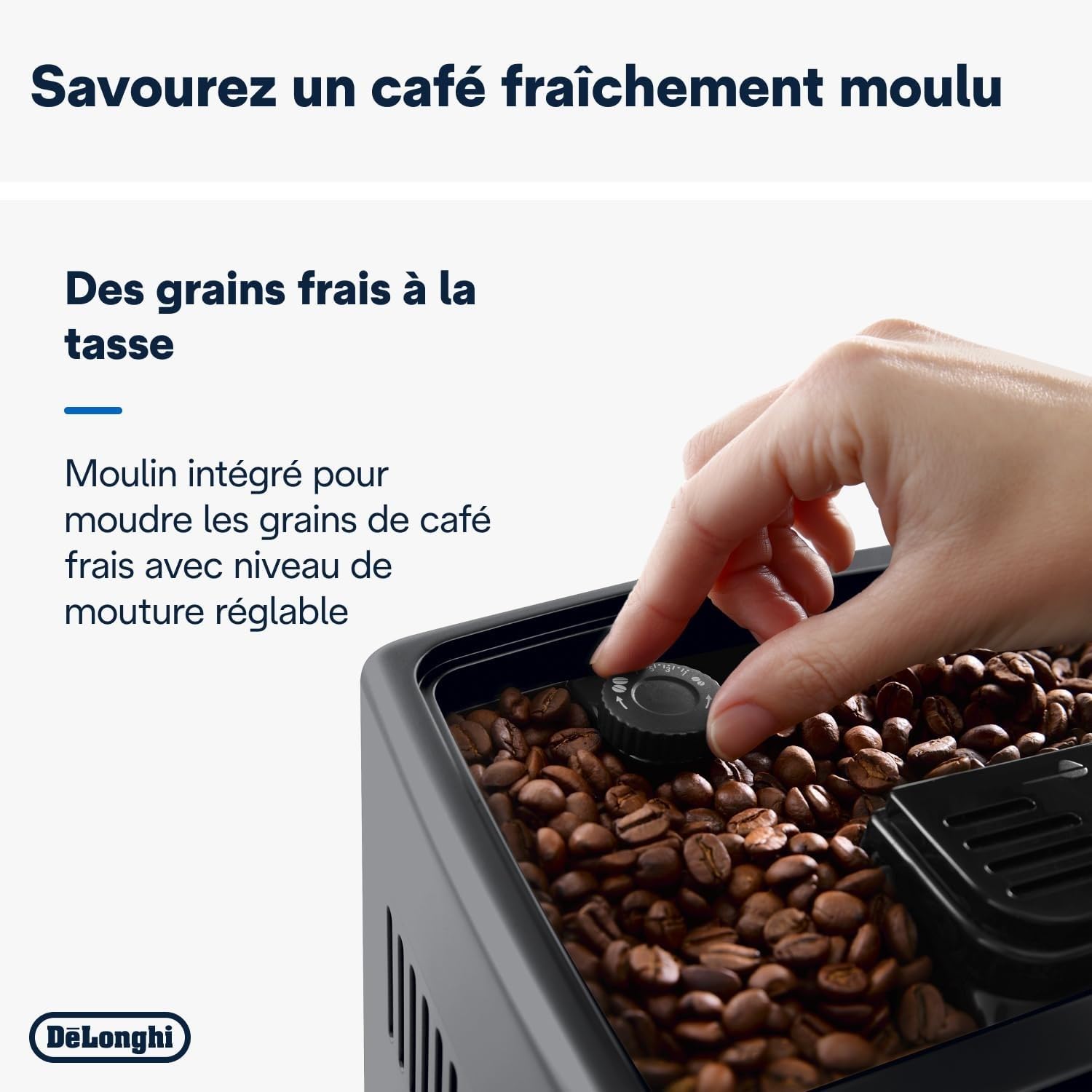 De'Longhi Dinamica Plus ECAM382.70.B, Machine Automatique à Café en Grains, Cafetière avec Technologie LatteCrema, Machine Espresso avec 18 Recettes, Écran TFT 3,5", 1450W, Noir