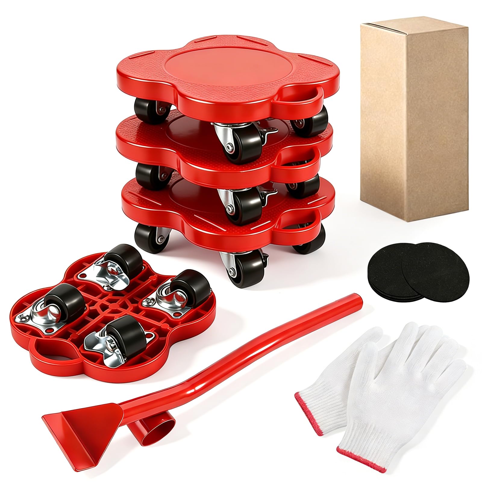 Furniture Movers Heavy Duty 400kg Capacity Sliders Wheels Dolly Set Appliance