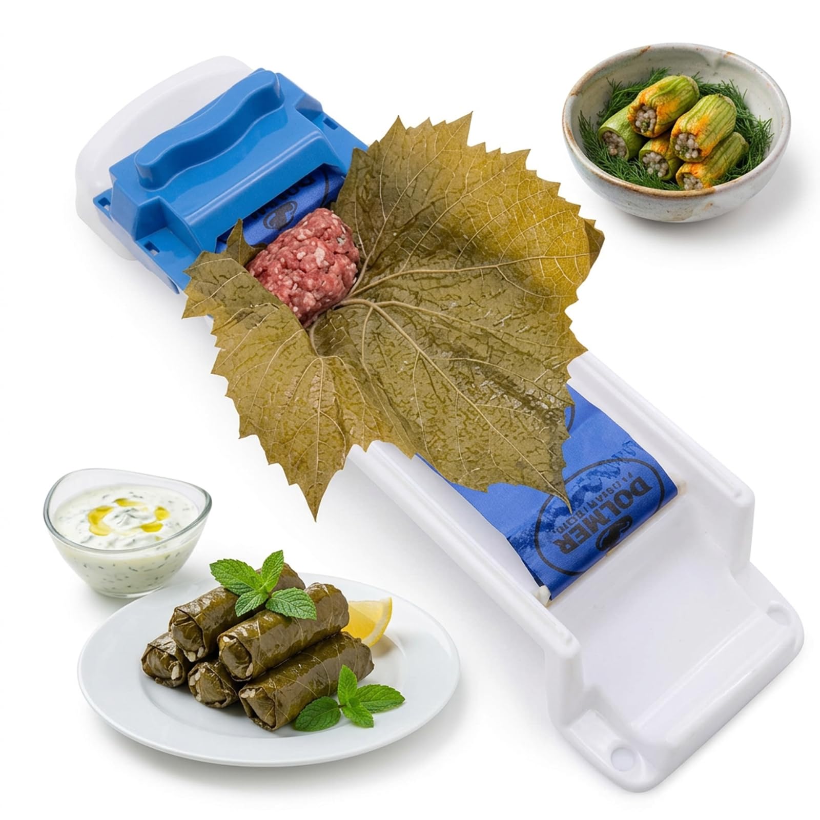 Photo 1 of Roller Machine and Egg Roll Maker, Spring Roll Maker and Eggroll Roller Machine for Home Cooking and Food Business, Grape Leaves Roller with PP Material