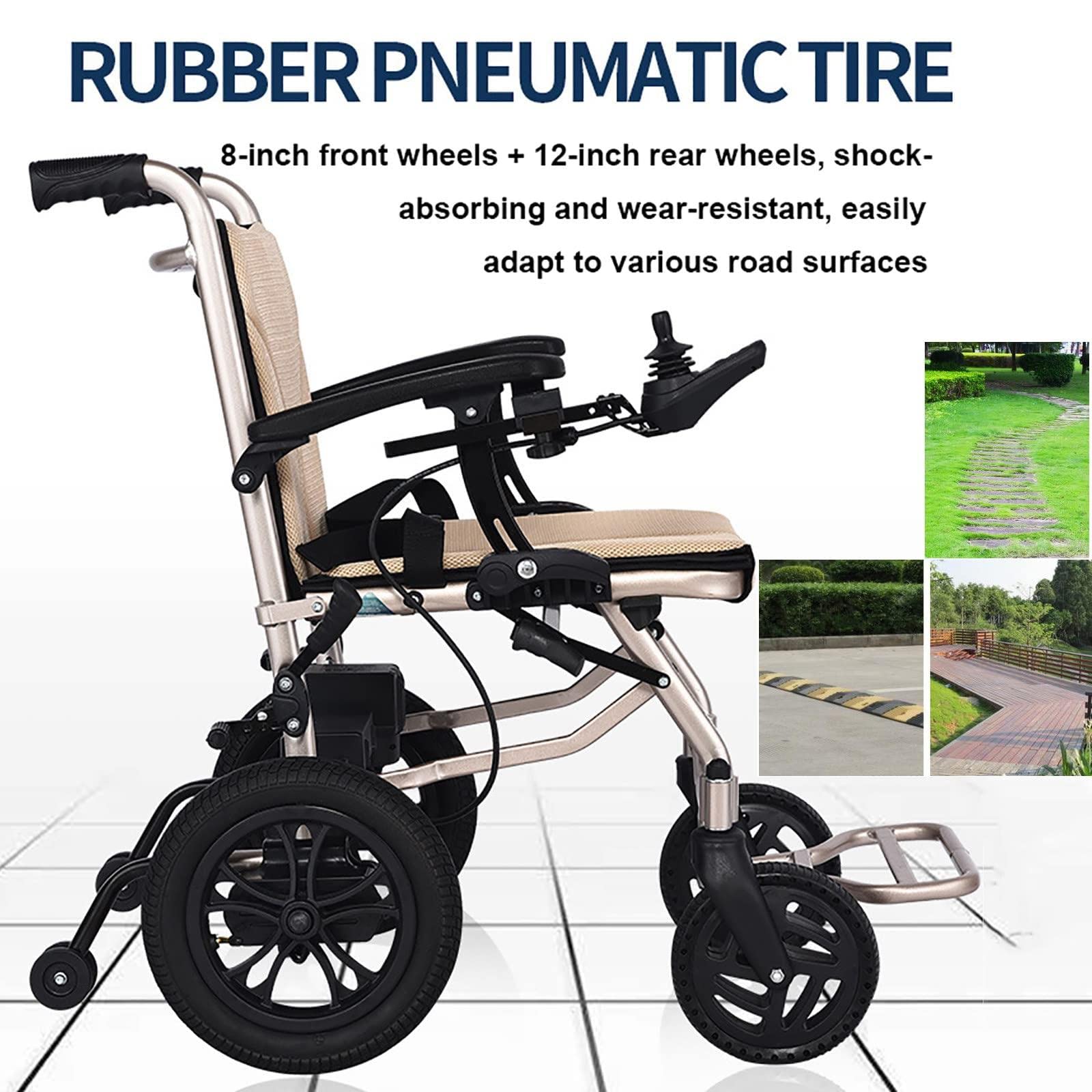 Silla Ruedas EléCtrica Para Adultos: BateríAs Duales + Controles Duales, Silla De Ruedas Para Discapacitados Plegable Y Liviana De 14 Kg, Rango De Resistencia: 20 Km, Carga: 100 Kg