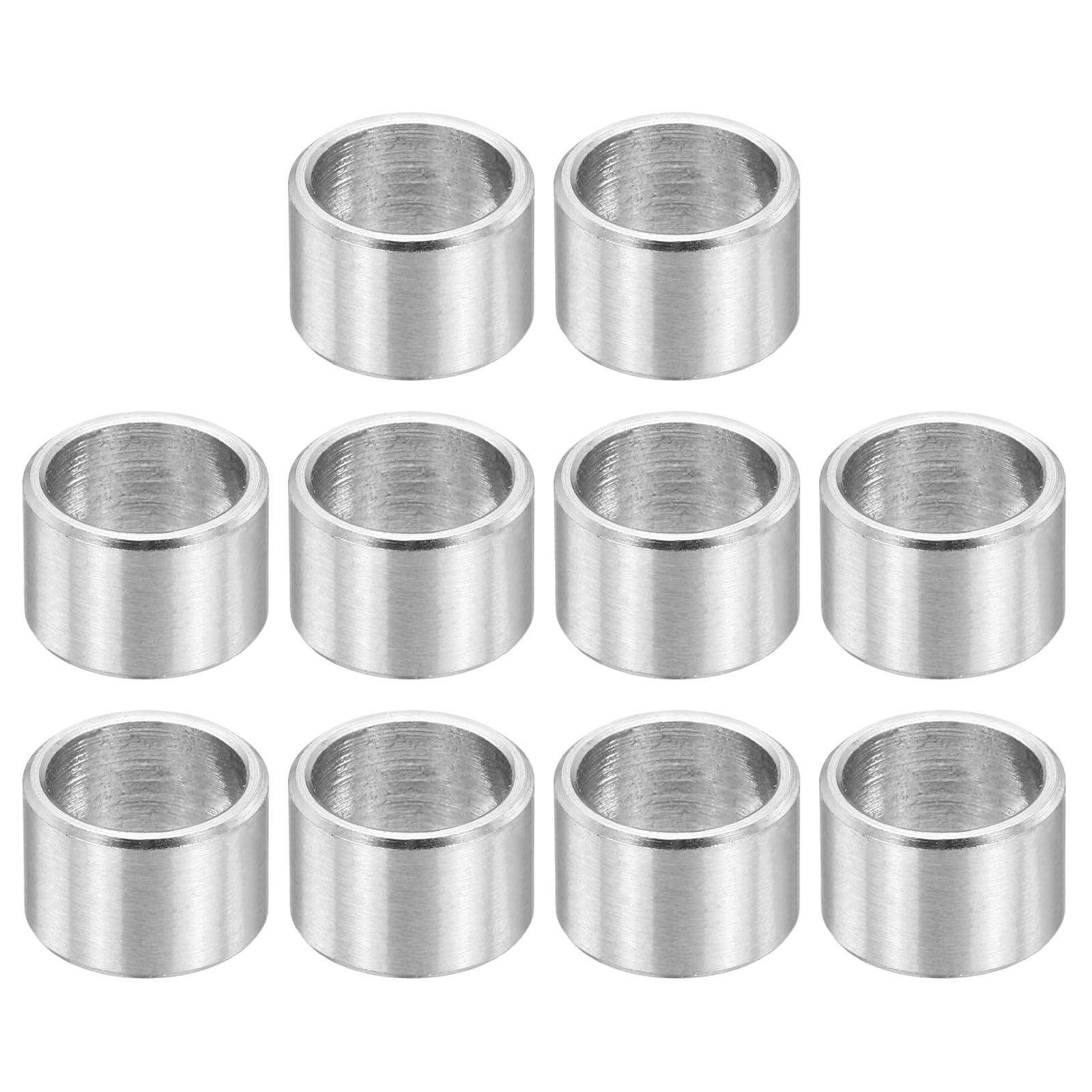 PATIKIL M8 Stainless Steel Spacers, 12Pcs Metal Spacer 8mm ID x 10mm OD x 7mm L Screw Standoff for 5/16" or M8 Screw