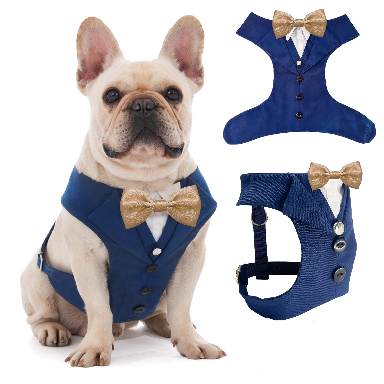 AVERYDAY Dog Tuxedo for Wedding Outfit, Dog Suit and Tie Costumes for Birthday, Halloween, Cosplay, Christmas Party, Pet Formal Wear with Bowtie, Tux