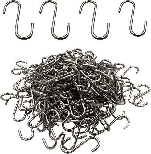 200 Pcs Stainless Steel Small S Shaped Hooks, Mini S