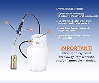 Vista 6 de Flame King Kit de antorcha de propano resistente para quemar malezas, 320,000 BTU con manguera de 6 pies para quemar malezas, derretir hielo y nieve