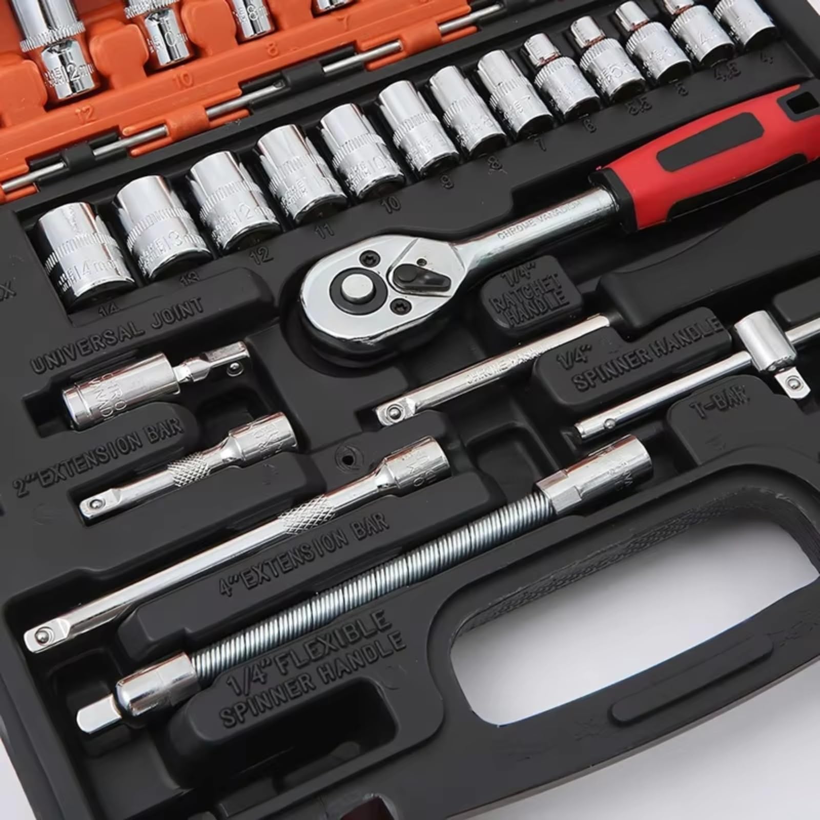 Set attrezzi da officina Chiave A Bussola A Cricchetto Set Da 53 Pezzi Strumento Riparazione Cassetta Degli Attrezzi Auto Set Multifunzionale Kit Auto E Casa Fai Da Te