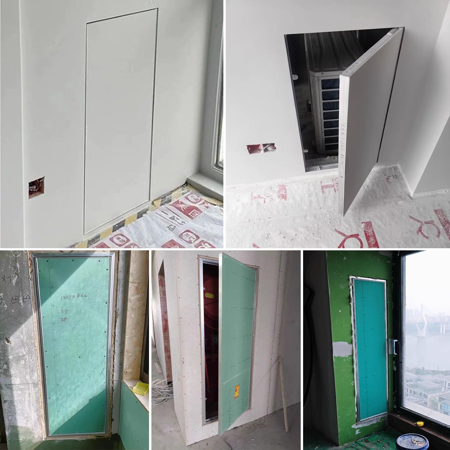 Pannello di accesso della parete per cartongesso, porta di accesso in cartongesso con telaio in alluminio, copertura elettrica del portello di ispezione