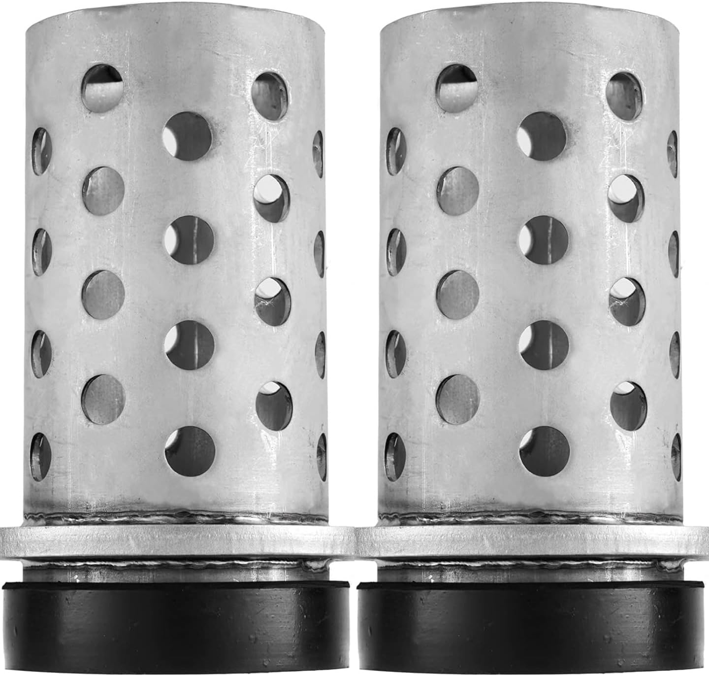 DZQ 2 PCS 4" x 6" Perforated Casting Flask with Rubber Sprue Base