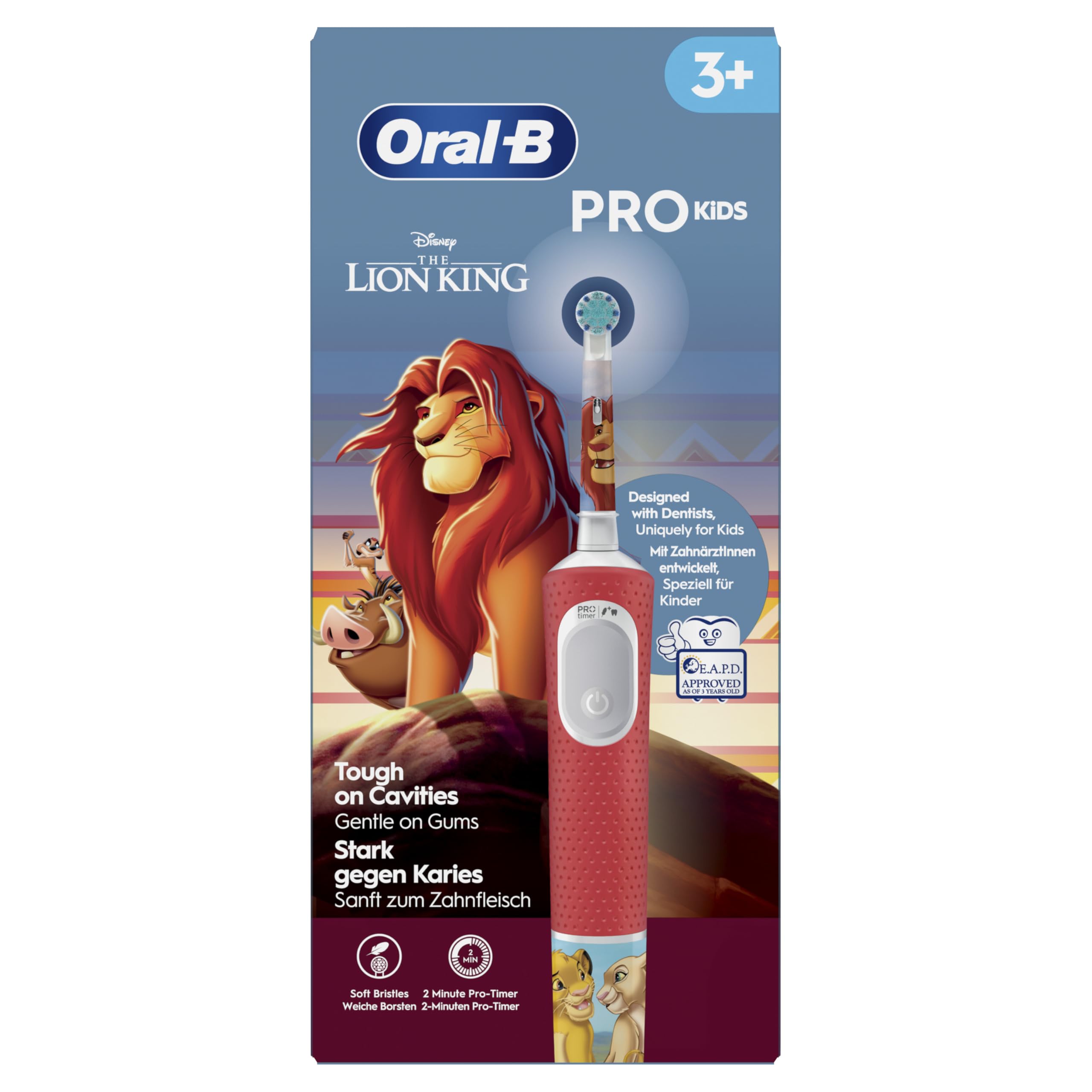 Brosse à dents électrique Oral-B Pro Kids 2 modes pour enfants