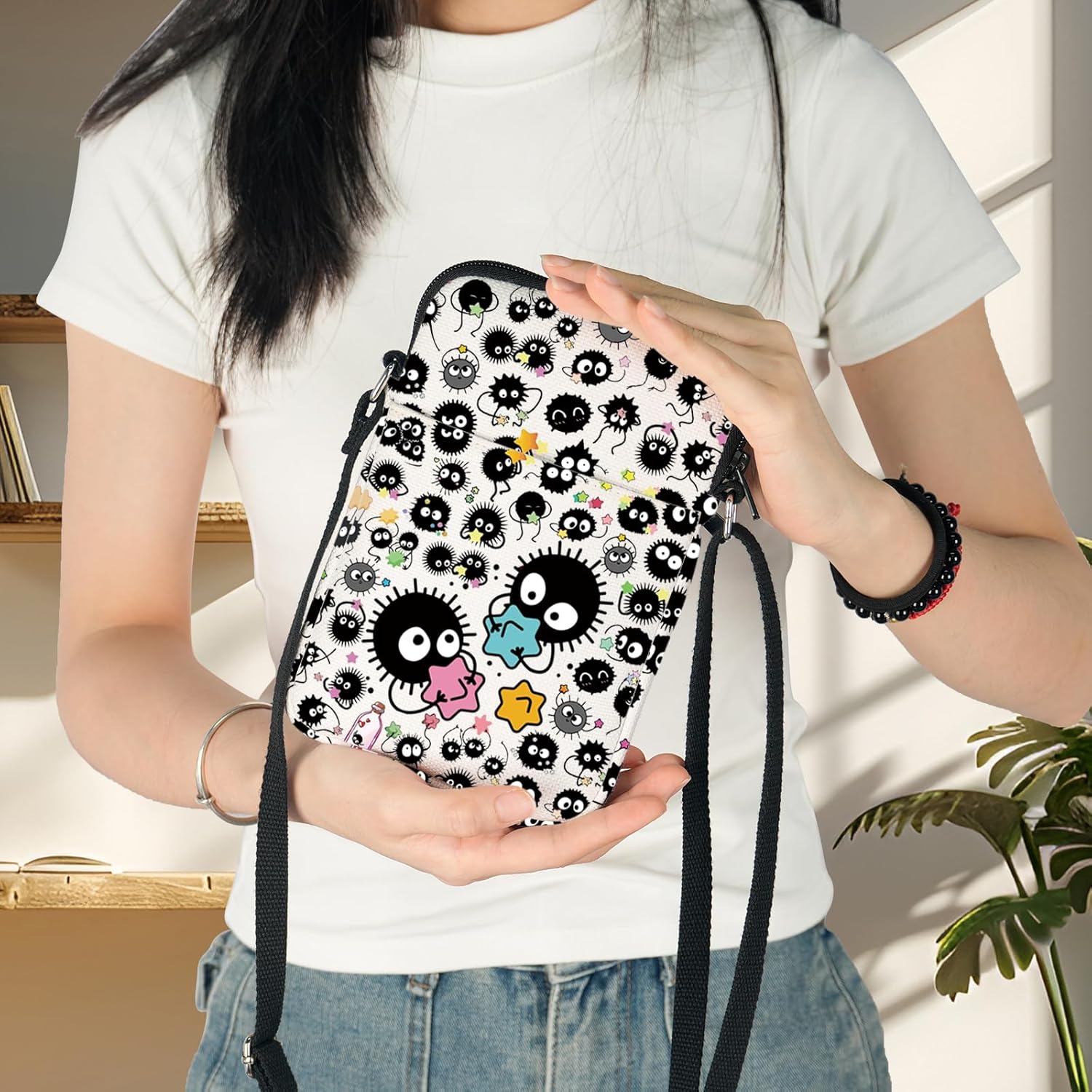BWWKTOP Soot Spirte Crossbody Bag Animation Fans Gift Kawaii Soot Spirte Shoulder Bag Soot Spirte Anime Merchandise - Image 7