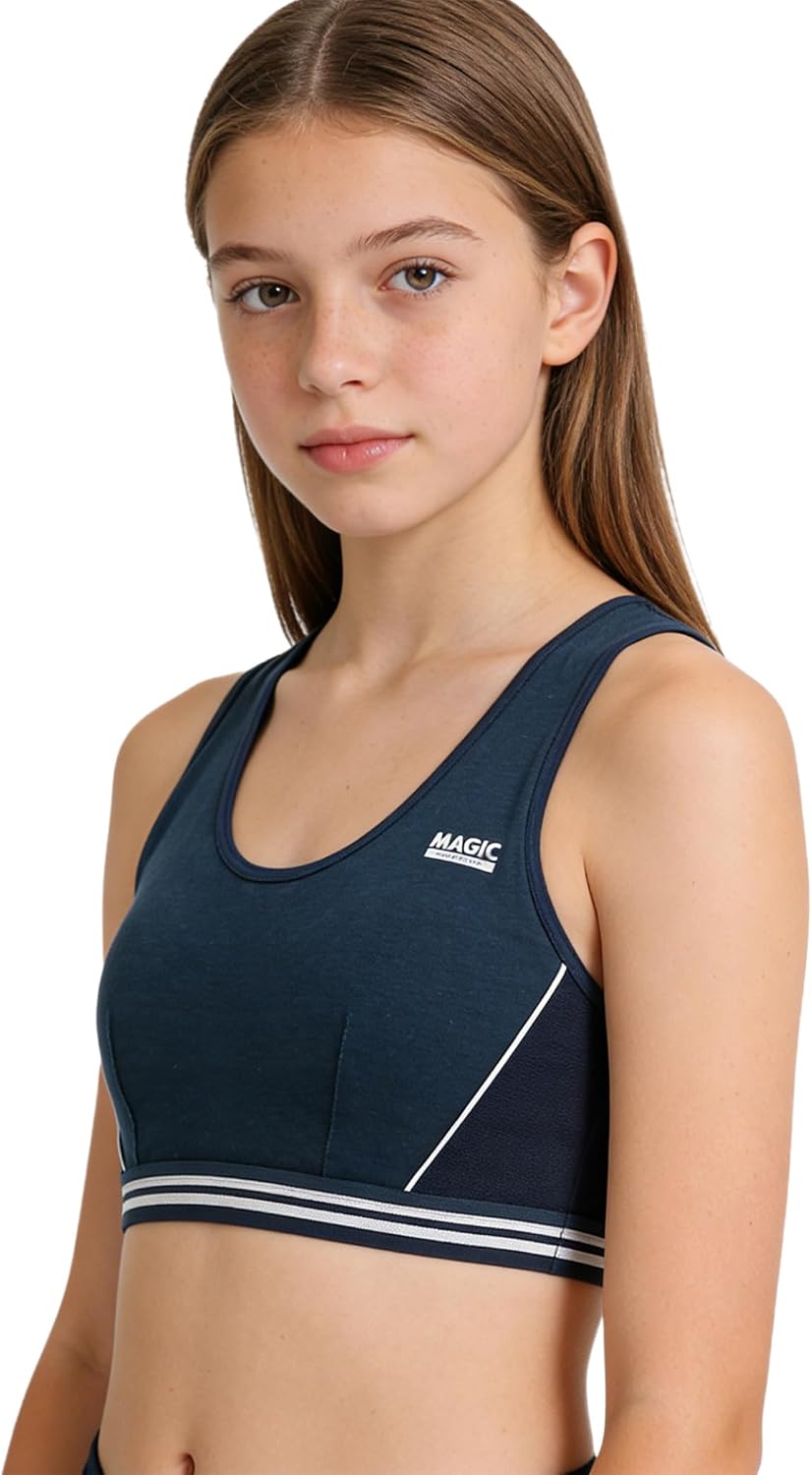 Yhong Girls Racerback Sports Bra High Impact Support Workout Tank Top for Yoga Gym Fitness