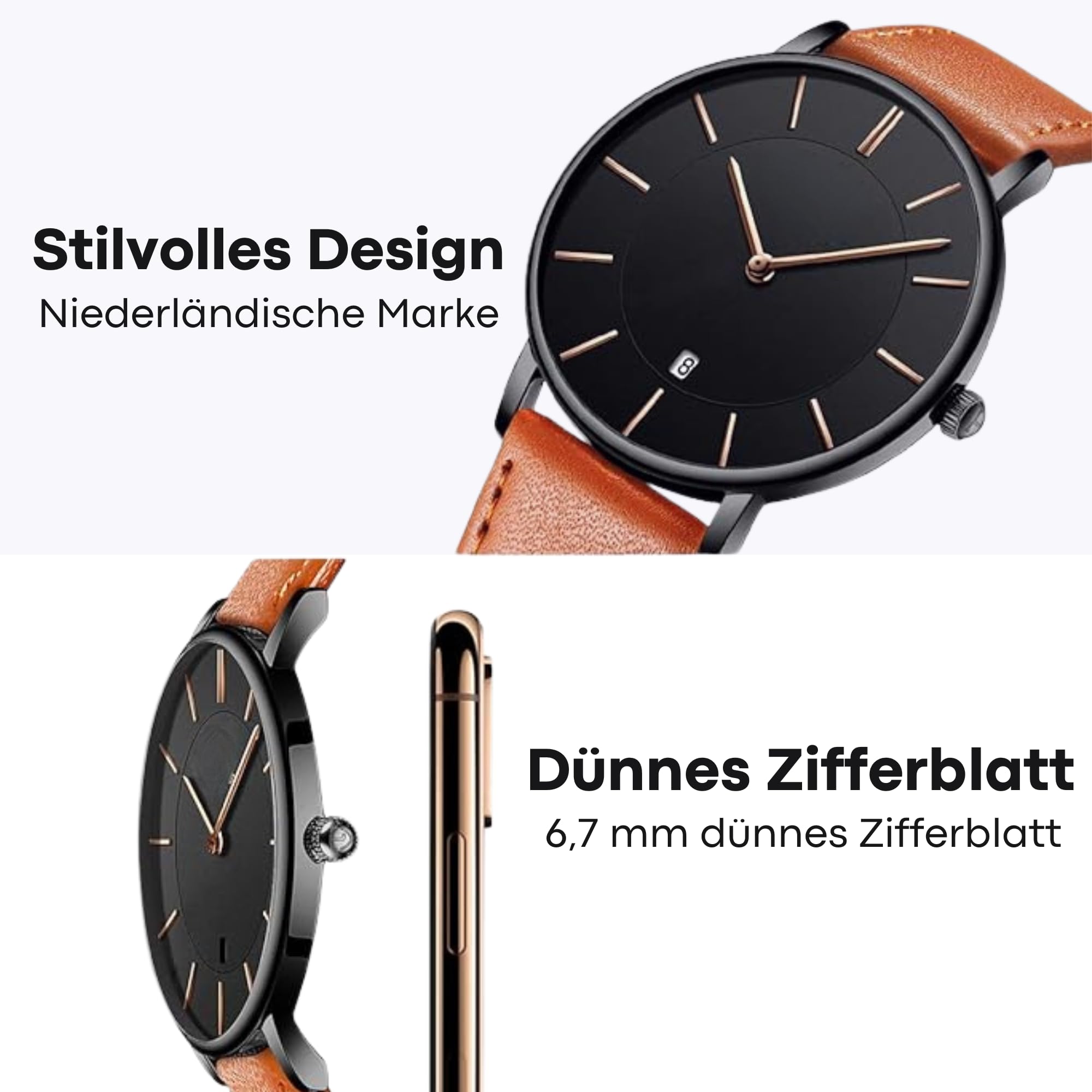 Tyme Oslo Herren-Armbanduhr, 39,5 mm, Uhren für Herren, in Geschenkbox