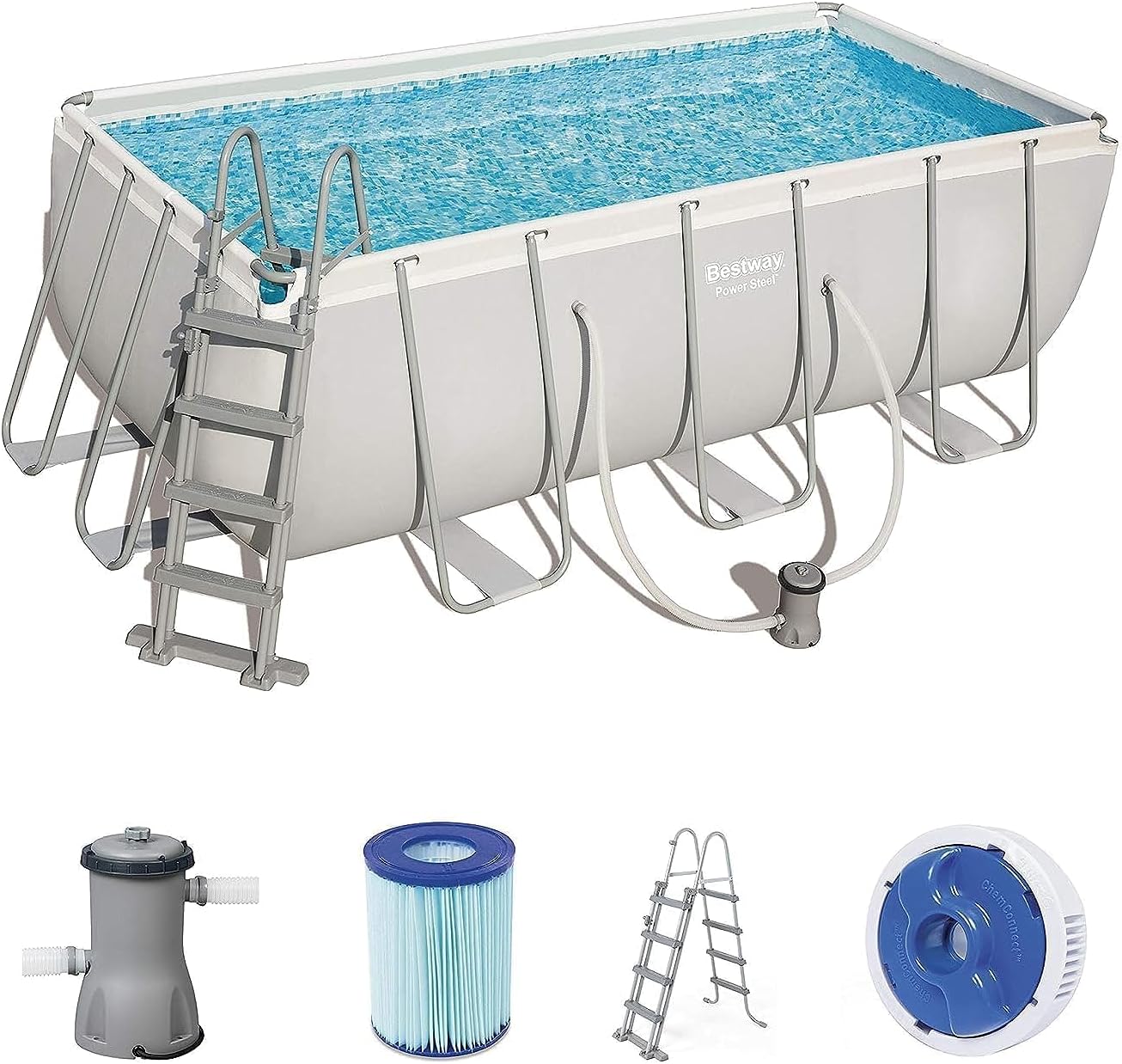 Bestway Power Steel Rectangular Pool Set : Amazon.co.uk: Garden