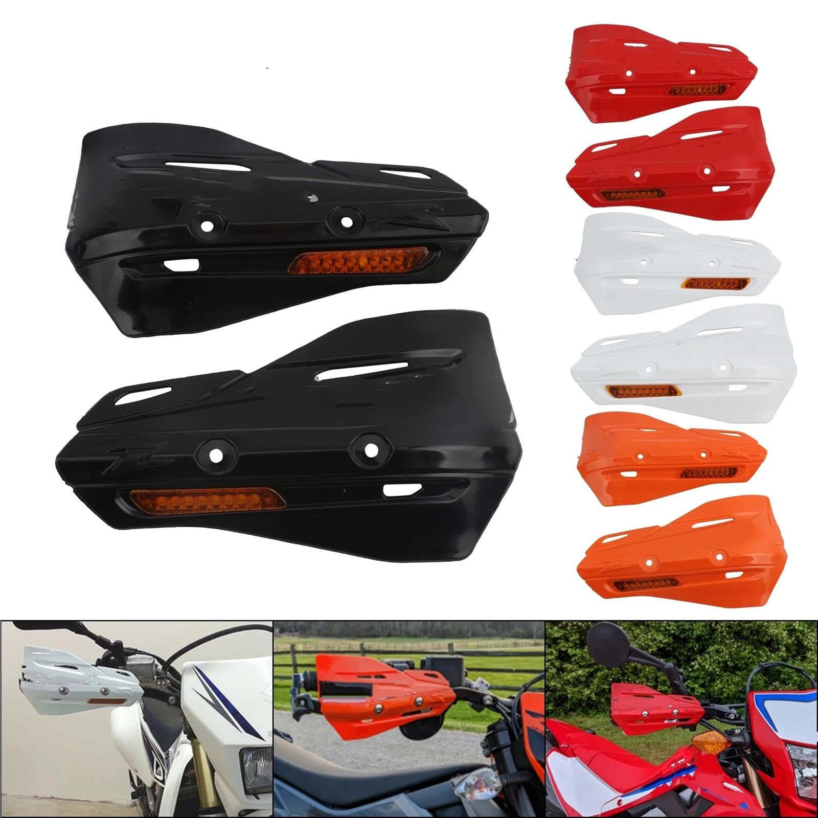 Ochraniacze dłoni Pasuje do akcesoriów motocrossowych XC SX EXC Osłona dłoni motocykla z lekkimi częściami(Orange light)
