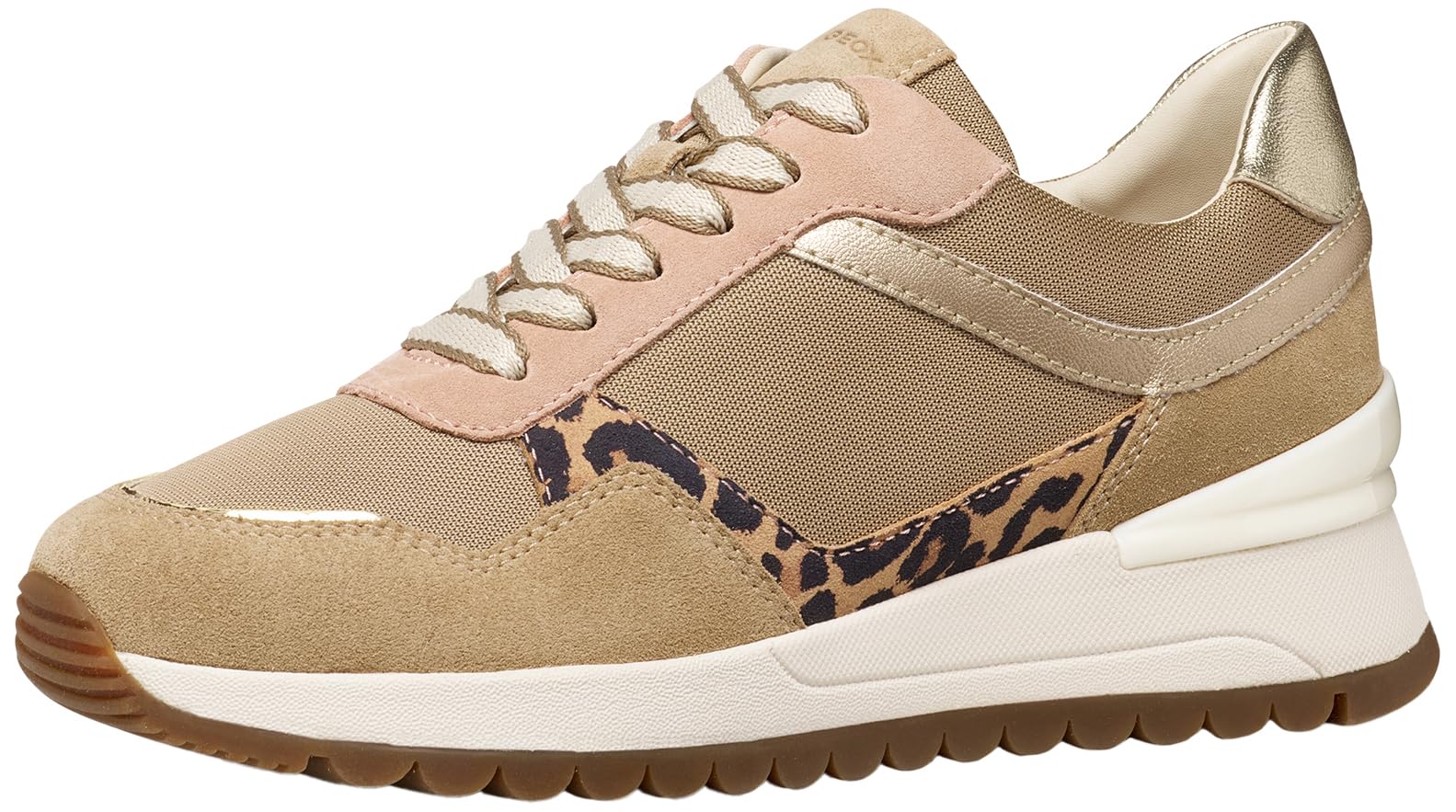 Geox Women D Desya A Sneaker, Lt Taupe Cream, 7.5 UK