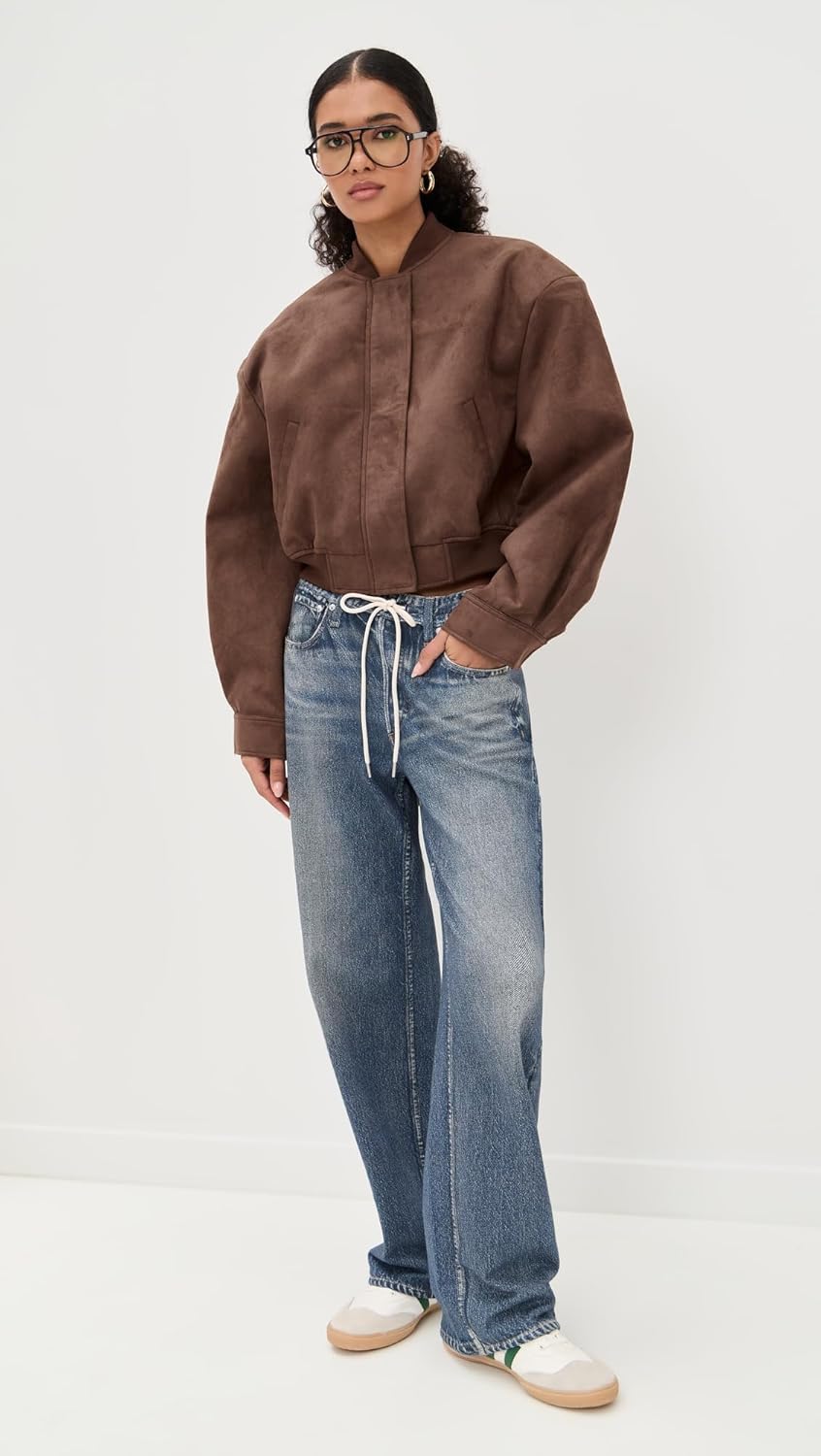 Lioness Women's Legacy Faux Suede Bomber Jacket - Image 3