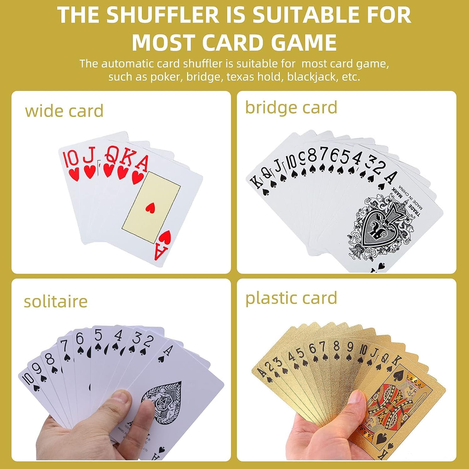 Macchina automatica Shuffler di carte, 2 carte di miscelazione elettronica, gioco a ponte della macchina Shuffler della carta, USB+batteria elettrica Shuffler di carte da gioco automatico del poker