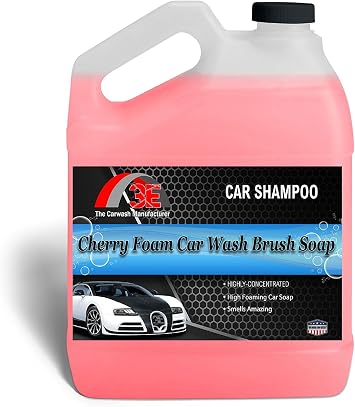 CHERRY CAR WASH HIGH FOAMING SOAP 1 Gallon Extra Thick High Foaming Cleaning Shampoo For Snow Foam Cannon, Foam Gun, Car Soap Wash For Pressure Washer