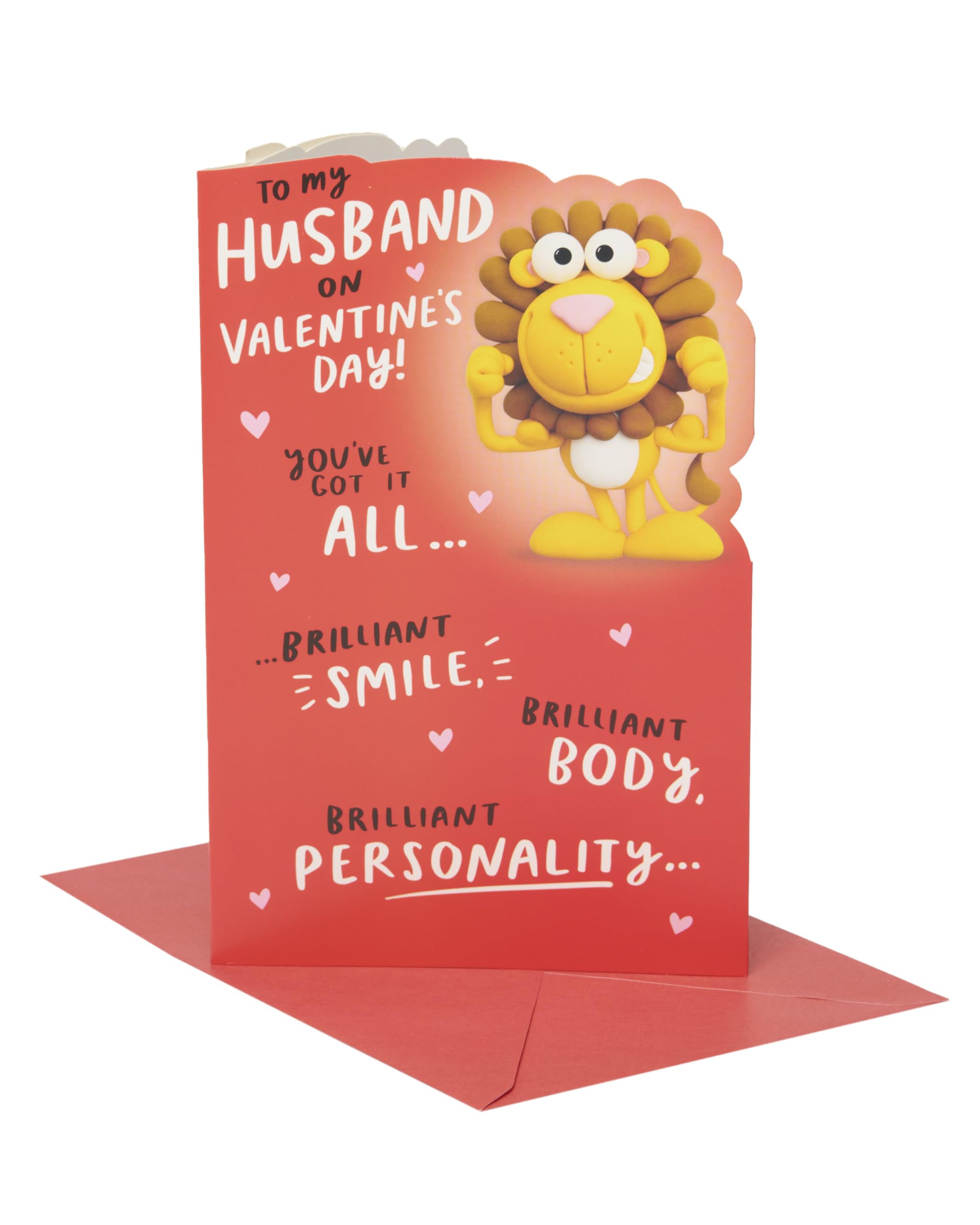 UK Greetings | Valentine's Day Card for Husband | I Love You Presents | Him, Boys, Men | Funny Design | With Envelope | 149mm x 229mm