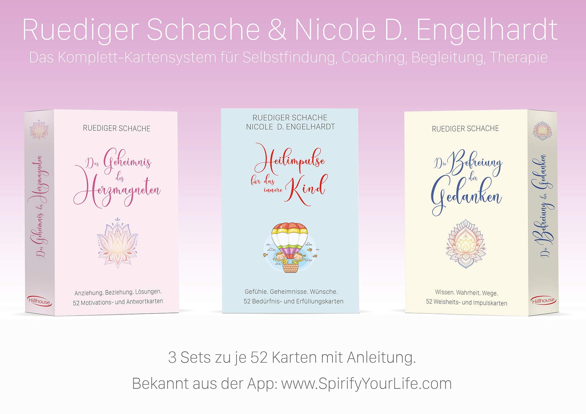 Therapiekarten-Set aus 3 x 52 Karten mit Anleitung: Das Komplett-Kartensystem für Selbstfindung, Coaching, Begleitung, Therapie. (SpiriCards: Die ... von Ruediger Schache & Nicole D. Engelhardt)