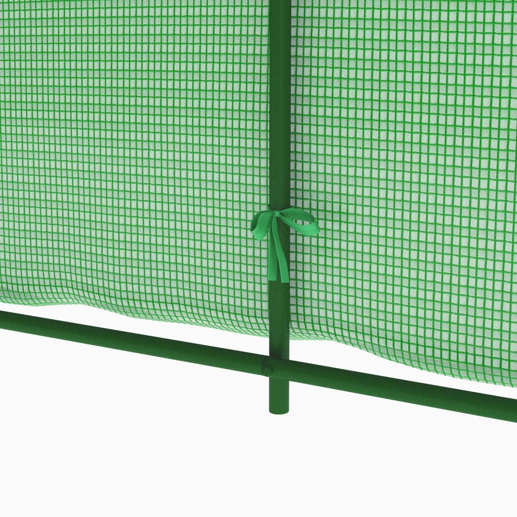 vidaXL Serra Vivaio Orto Giardinaggio Riparo per Piante Frutteto Domestico Aiuola Arredo Struttura Tunnel Giardino in Acciaio 3,43x2x2 m