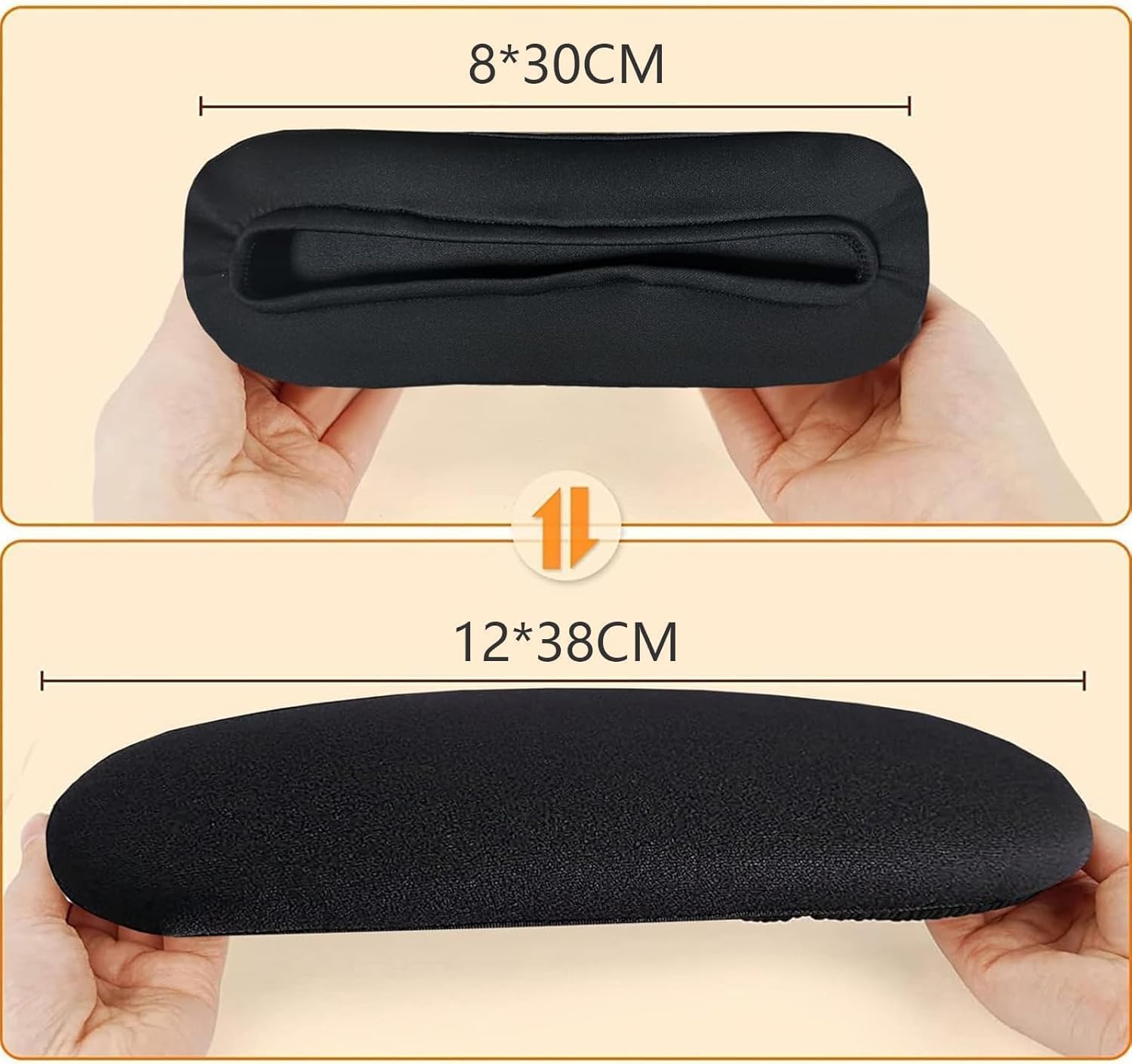 DHXYZZB Office Computer Chair Arm Covers, Extended and Thickened Armrest Cover Arm Rest Protector, Washable Armrest Pad Covers 1 Pair of Polyester Fabric Stretchy Desk Chair Rotating Chair