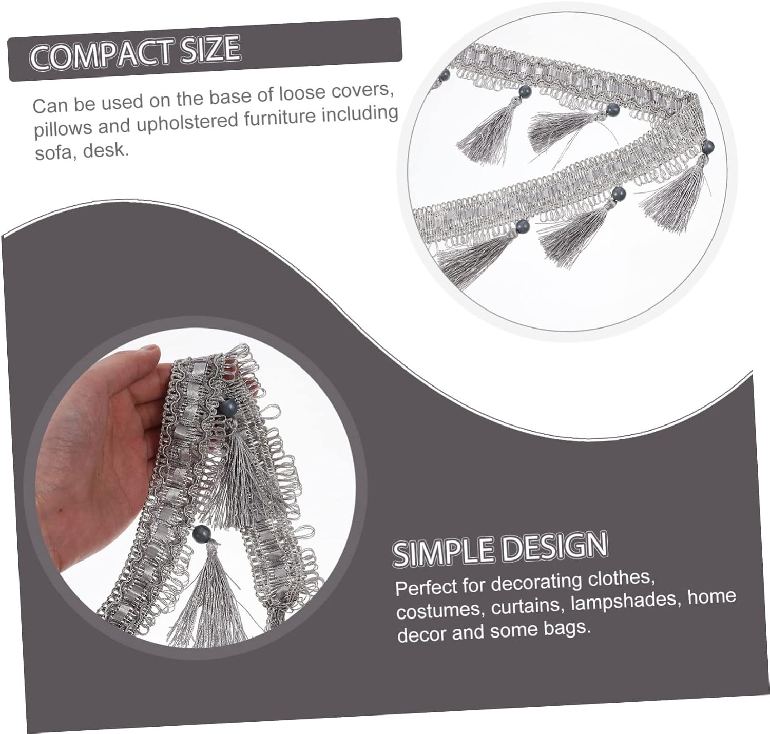 Polyester Fringe Trim for Clothes and Bags DIY Craft Sewing