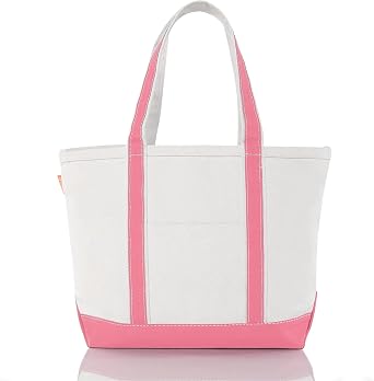 CB STATION Medium Classic Canvas Tote Bag for Women, Top Zipper Closure, Outer Pocket, Daily Essentials, Groceries, Traveling