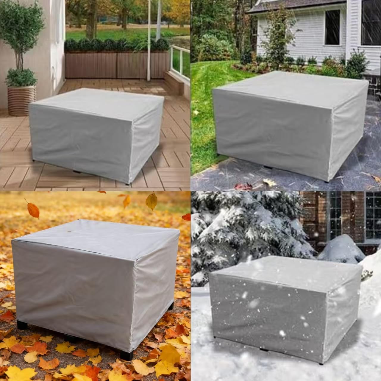 Coperture per Mobili da Giardino,Panno 420D Oxford Impermeabile Copertura,Tavoli e Sedie da Cortile Raggi UV,Quadrato Resistente Allo Strappo Copertura Tavolo/nero230x80x80cm/LxWxH