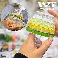 Vista 2 de Pegamento transparente para azulejos de mosaico de 6.8 fl oz, no tóxico e impermeable, adhesivo para azulejos de vidrio para manualidades, proyectos