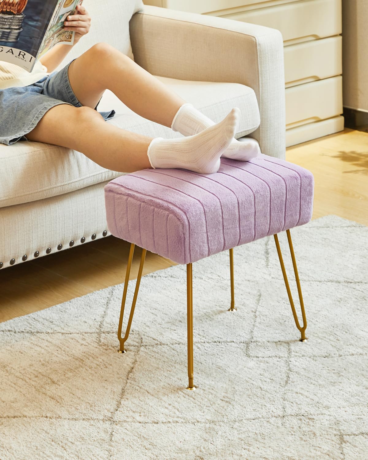 Silla de vanidad Velvet Purple LG-51V