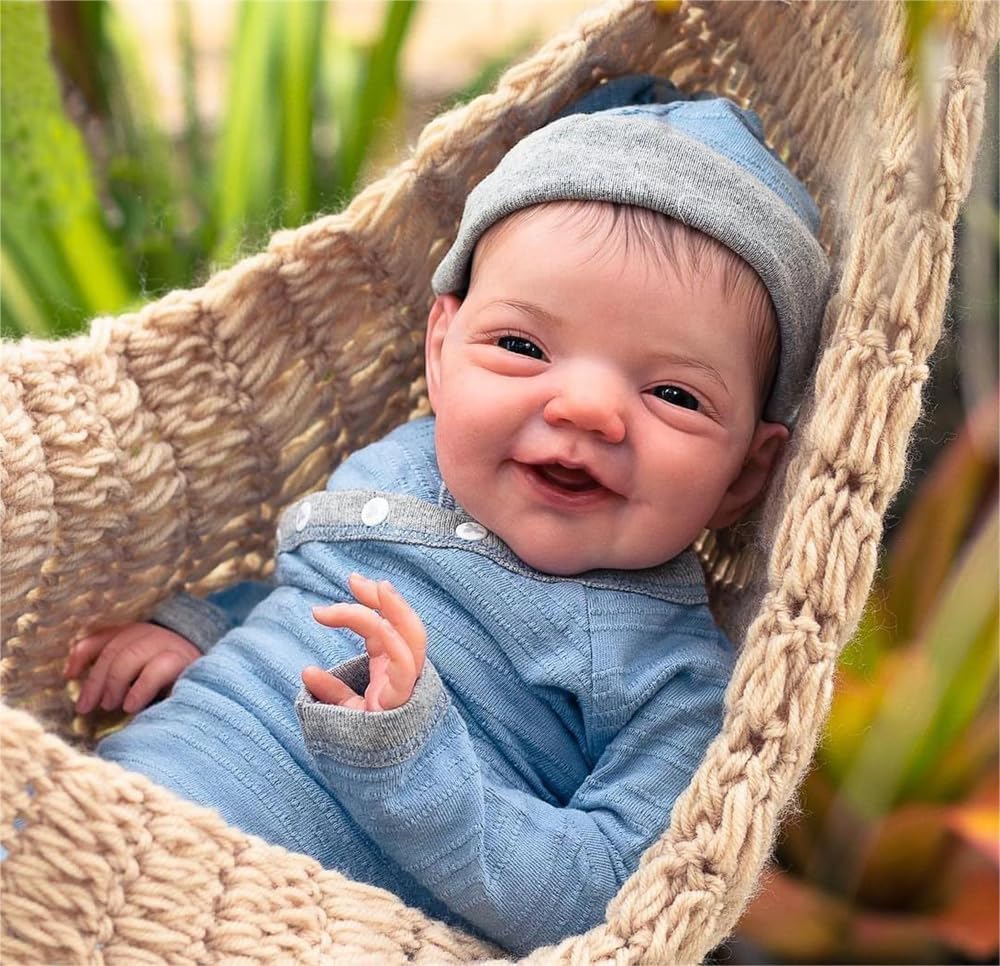 Zero Pam Reborn Baby Vollsilikon 'Bettie' – 45cm, Lebensecht Mit Blauen Augen